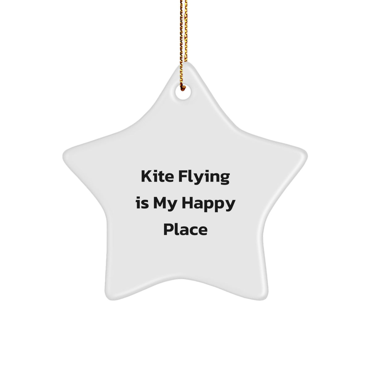 Christmas Ornament Gift for Her - Kite Flying Is My Happy Place Present - Image 1