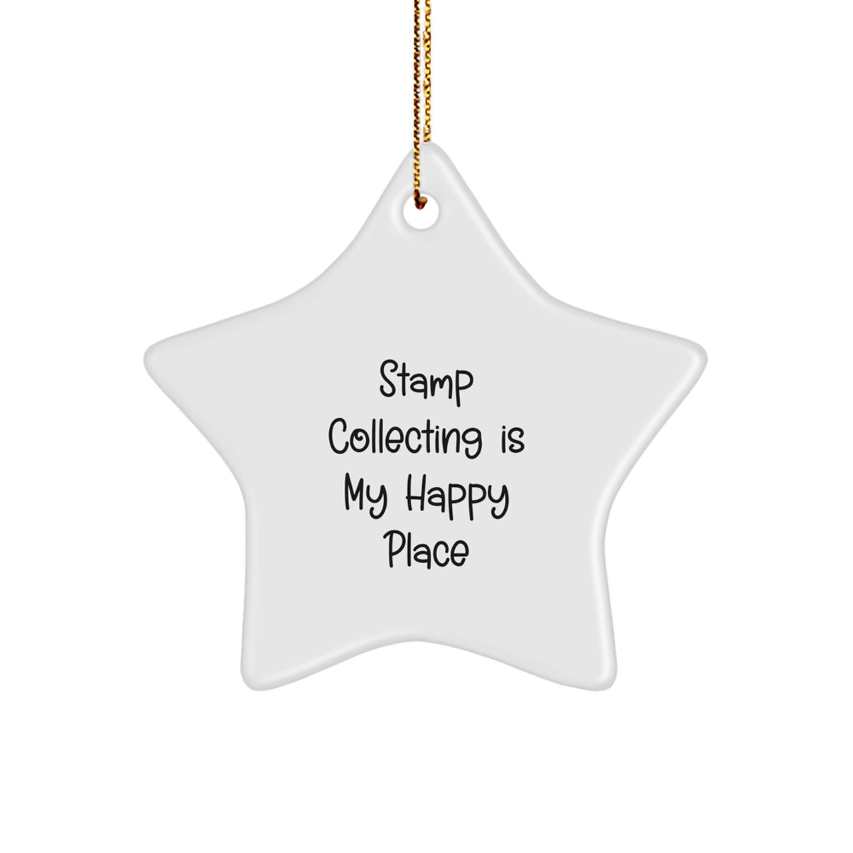 Joyful Stamp Collecting Christmas Ornament Gift for Friends - Image 1