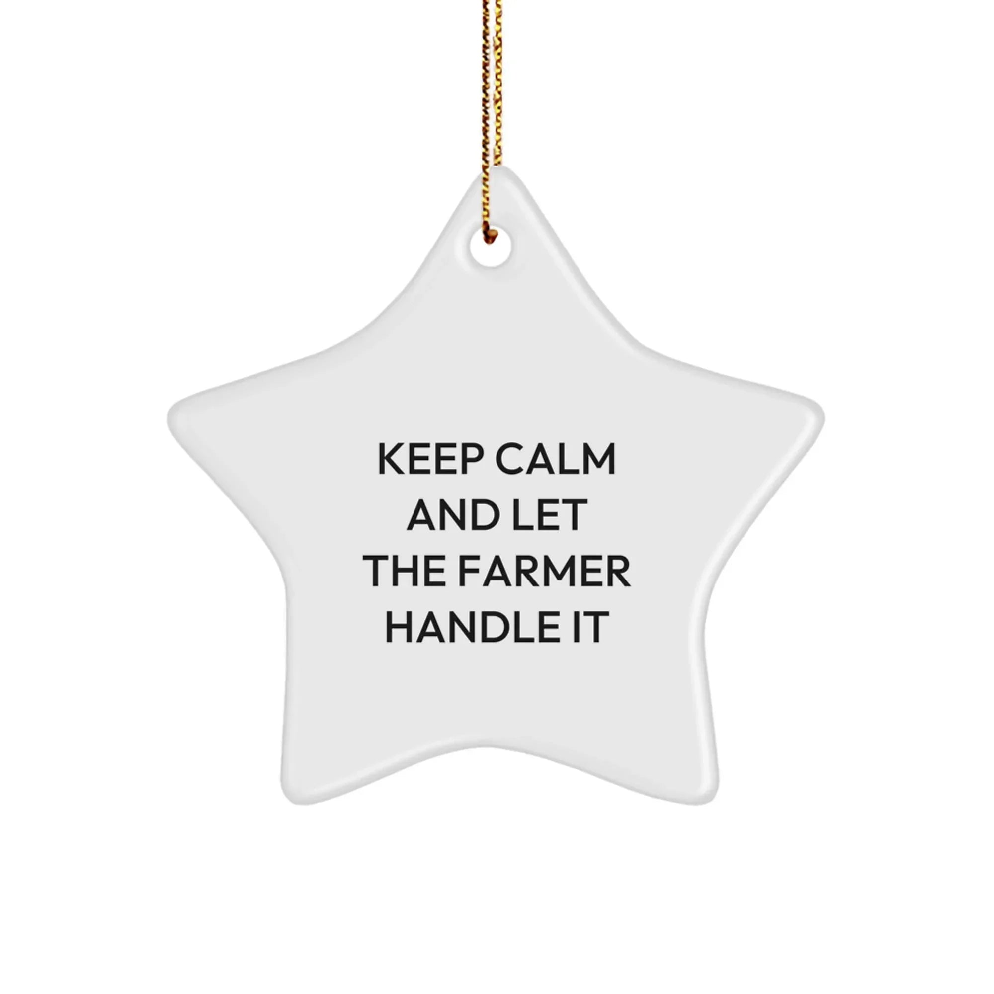 Funny Farmer Star Ornament Gifts from Friends for Christmas Unique Ideas