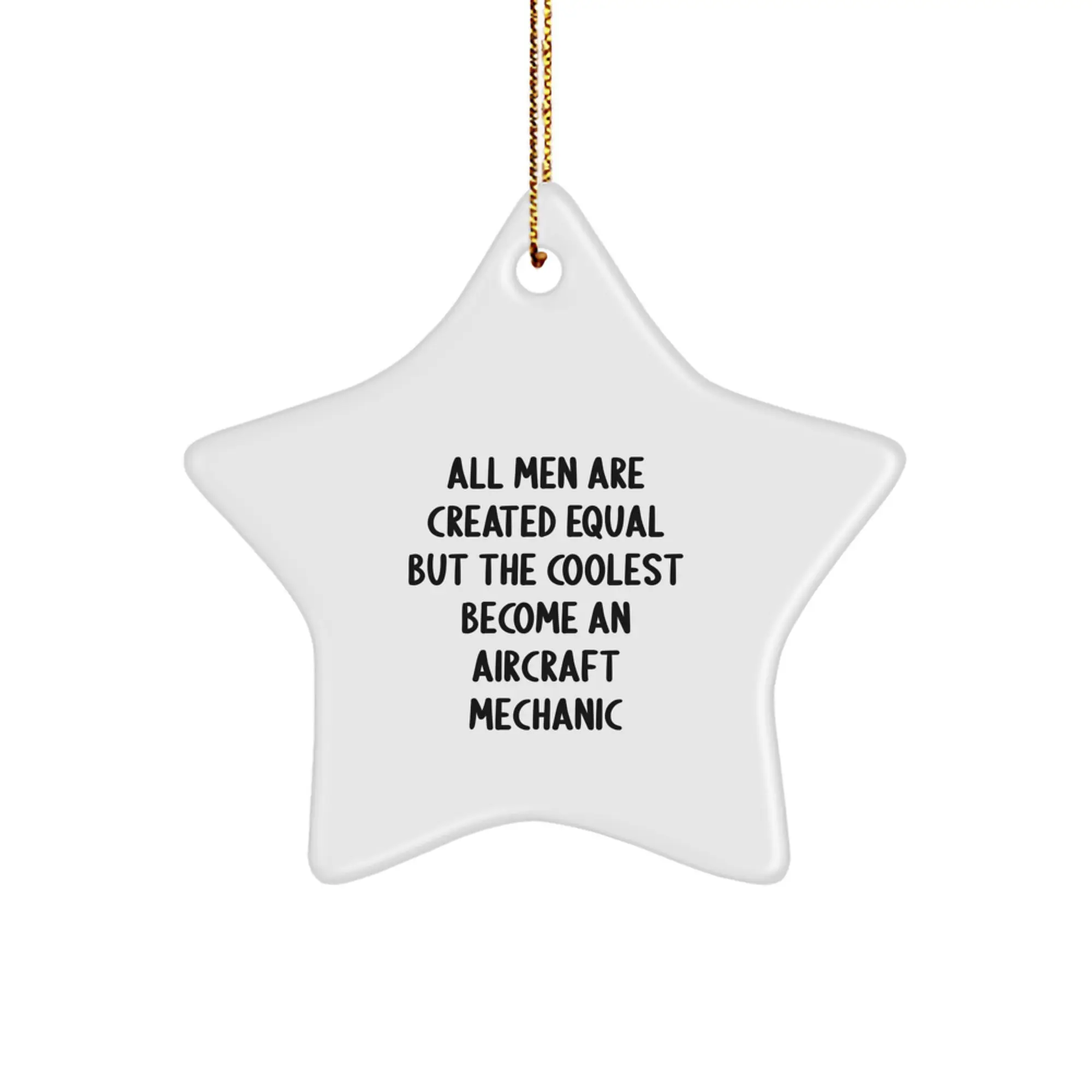 Favorite Aircraft Mechanic Star Ornament Kids Christmas Surprise Gift - Image 1
