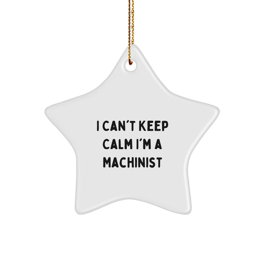 Funny Machinist Star Ornament Gifts from Friends to Family for Christmas Unique - Image 1