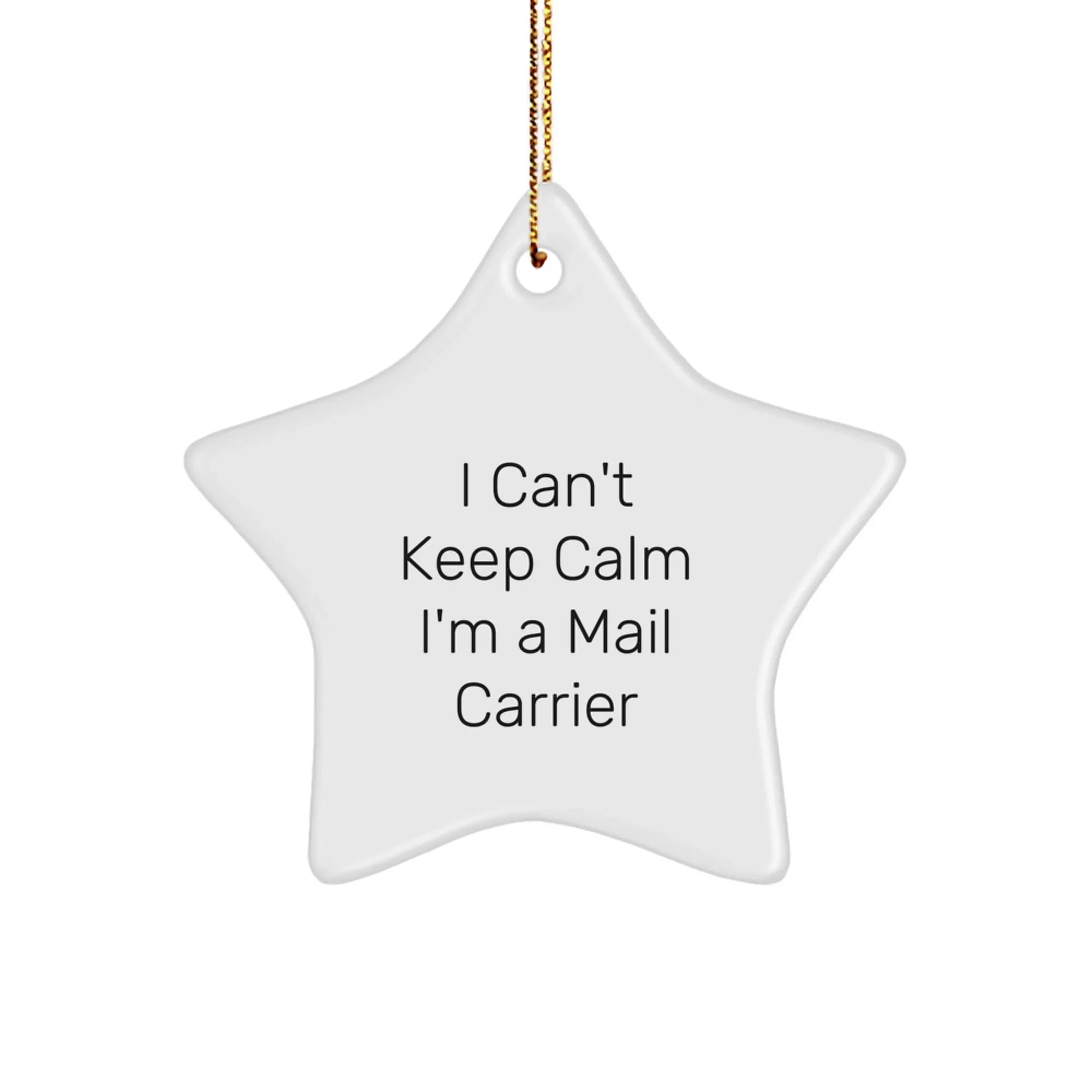 I Can't Keep Calm I'm A Mail Carrier Gifts from Friends to Mail Carrier Star Ornament, Funny Unique Christmas Unique Gifts for Mail Carrier