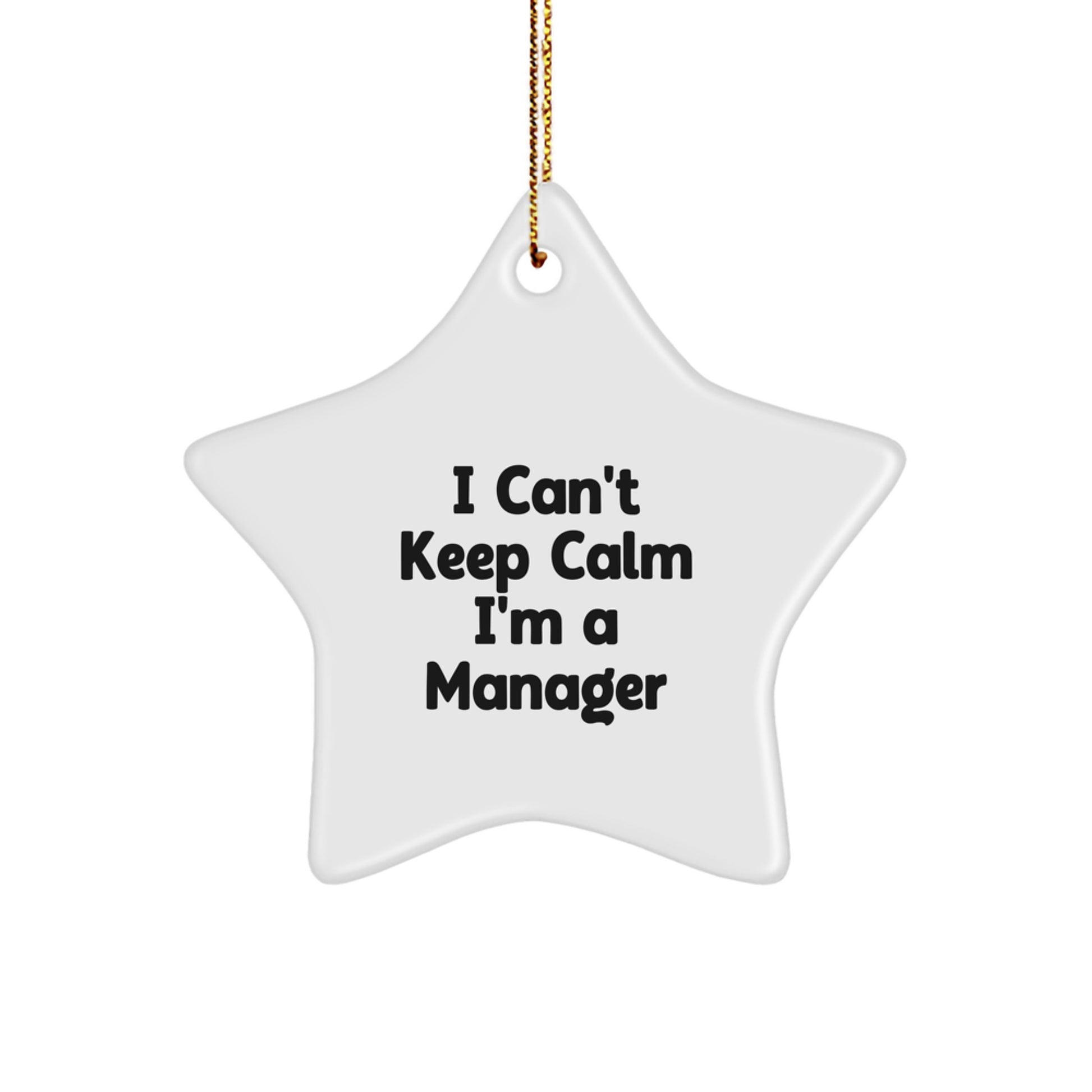 Funny Manager Star Ornament I Can't Keep Calm Gift for Office Christmas Decorations - Image 1
