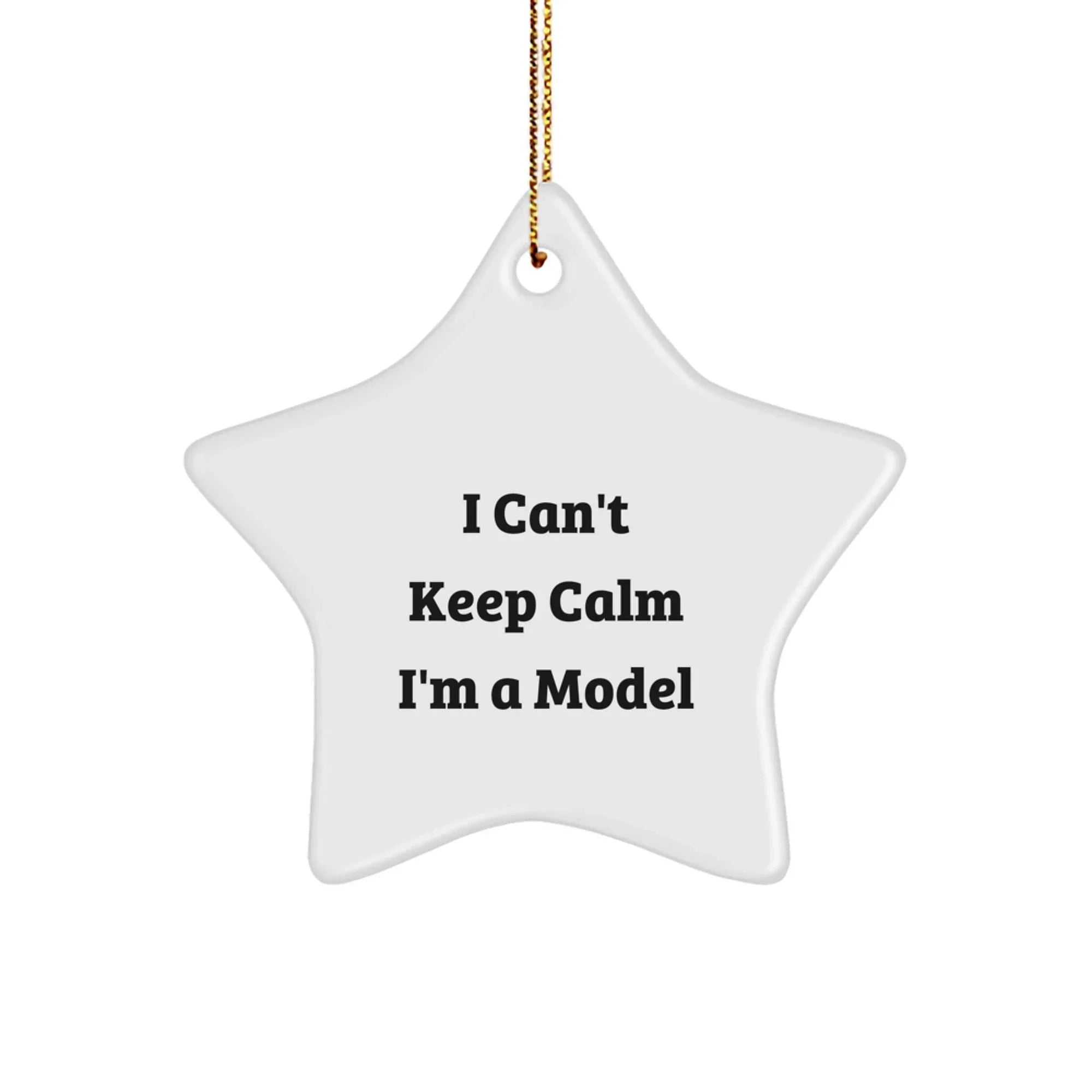 Funny Model Star Ornament, Gifts for Model Enthusiasts, Christmas Unique Gifts from Men to Friends, Women, Coworkers