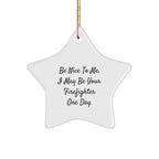 Firefighter Star Ornament Funny Quote Gifts from Family for Christmas