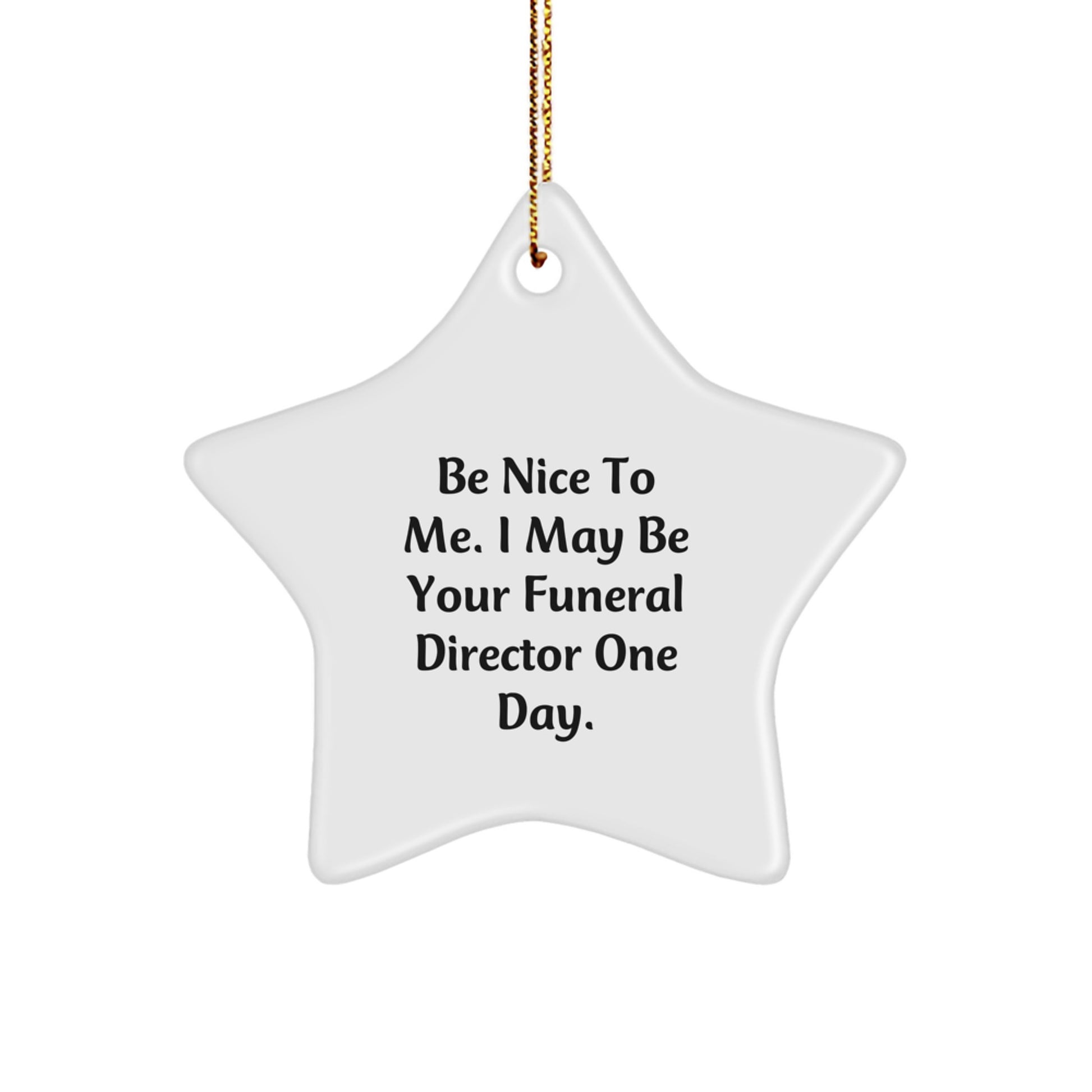 Funny Funeral Director Star Ornament Gifts from Men for Friends and Coworkers - Christmas Unique Gifts Idea for Funeral Director - Image 1