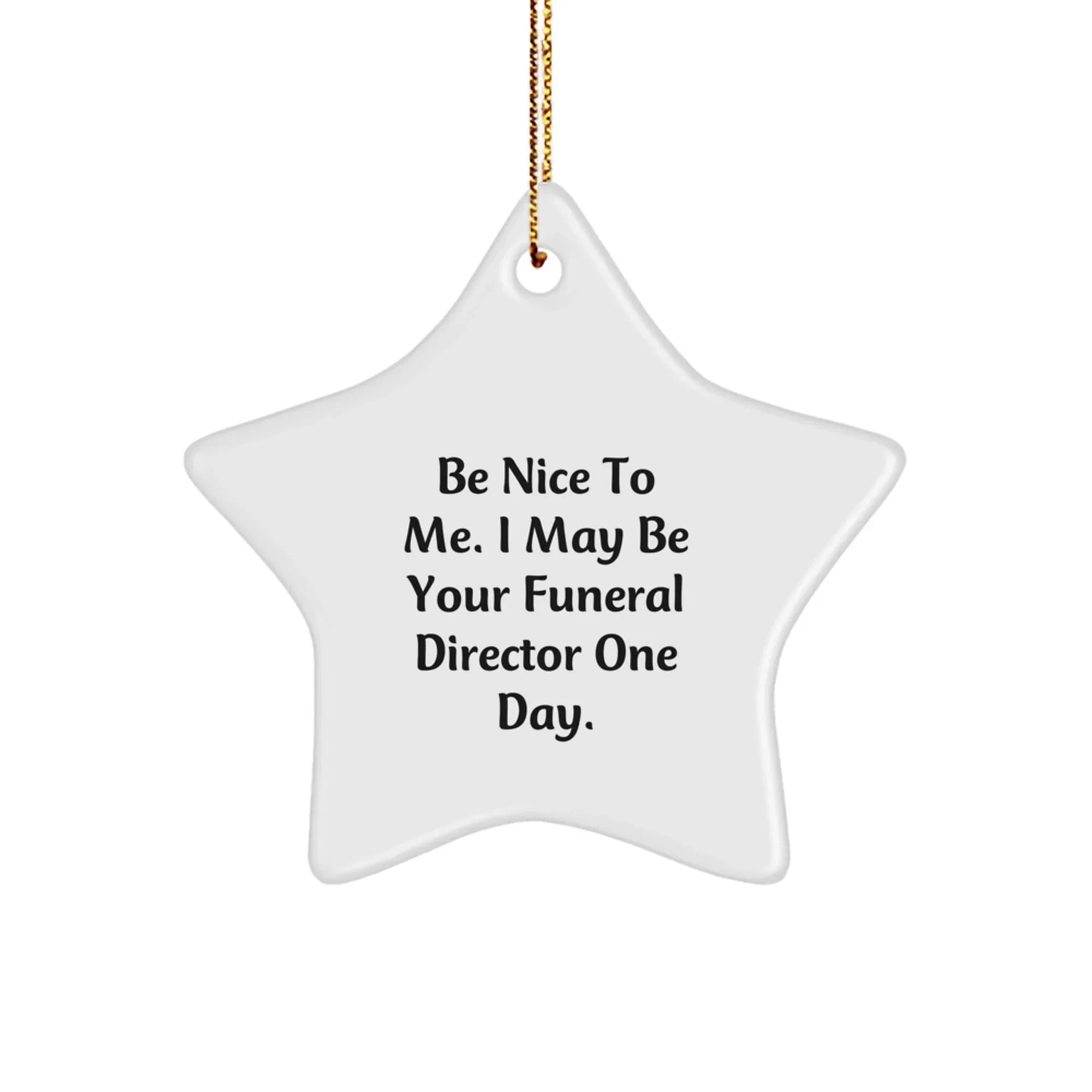 Funny Funeral Director Star Ornament Gifts from Men for Friends and Coworkers - Christmas Unique Gifts Idea for Funeral Director