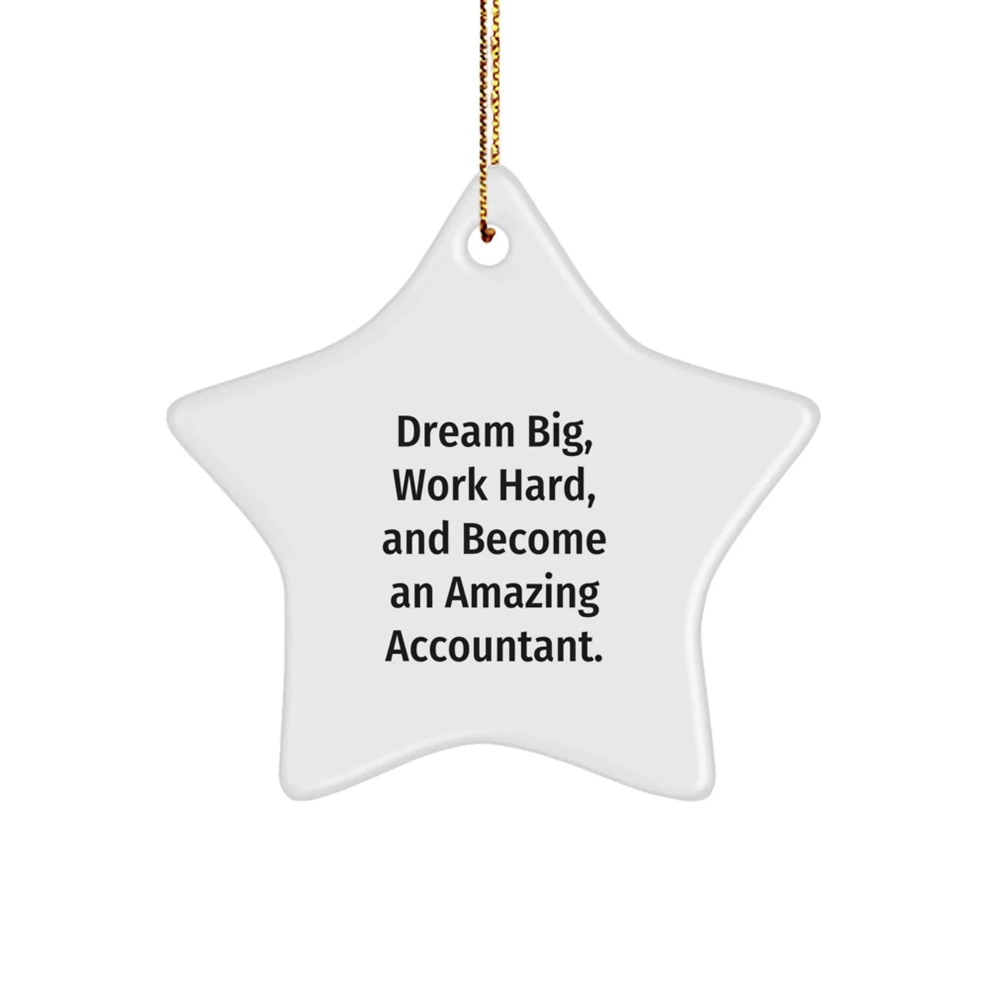 Inspirational Accountant Gifts, 'Dream Big, Work Hard, And Become An Amazing Accountant.' Star Ornament for Men or Women, Gifts from Family or Friends, Perfect for Christmas