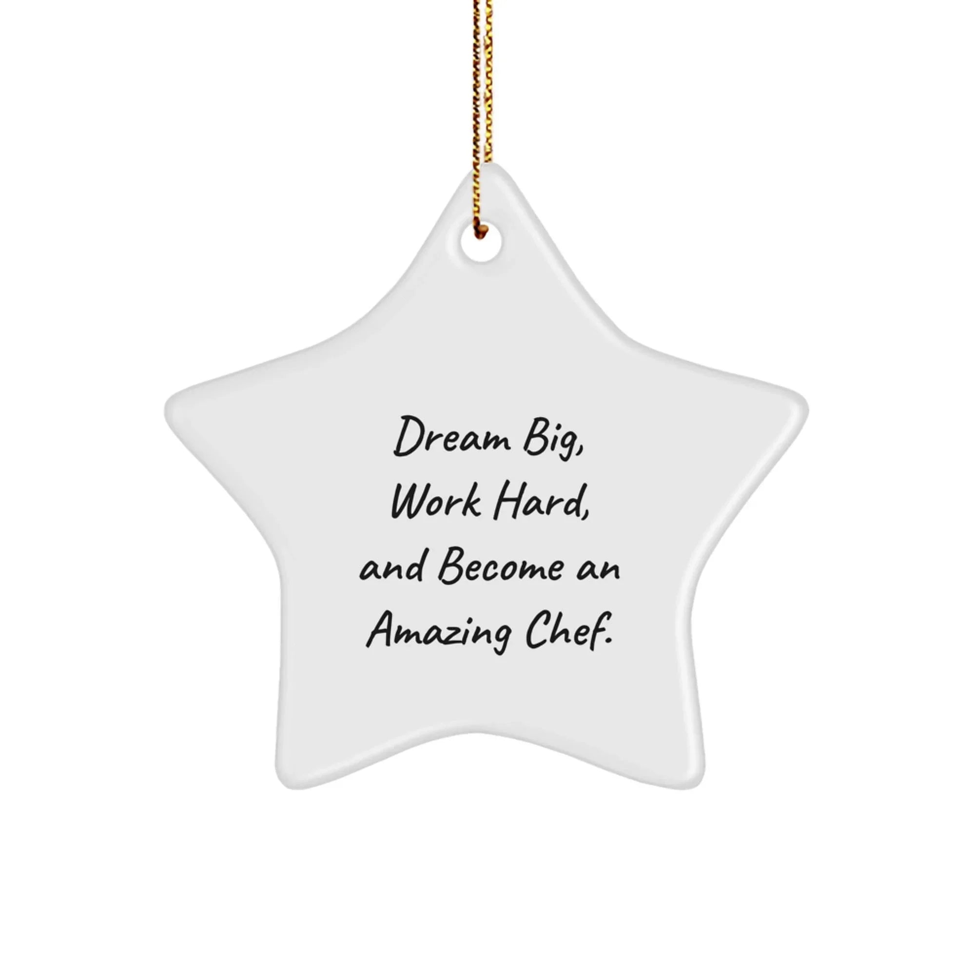 Inspirational Chef Star Ornament Gifts from Friends to Chef for Christmas