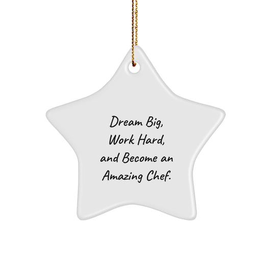Inspirational Chef Star Ornament Gifts from Friends to Chef for Christmas - Image 1