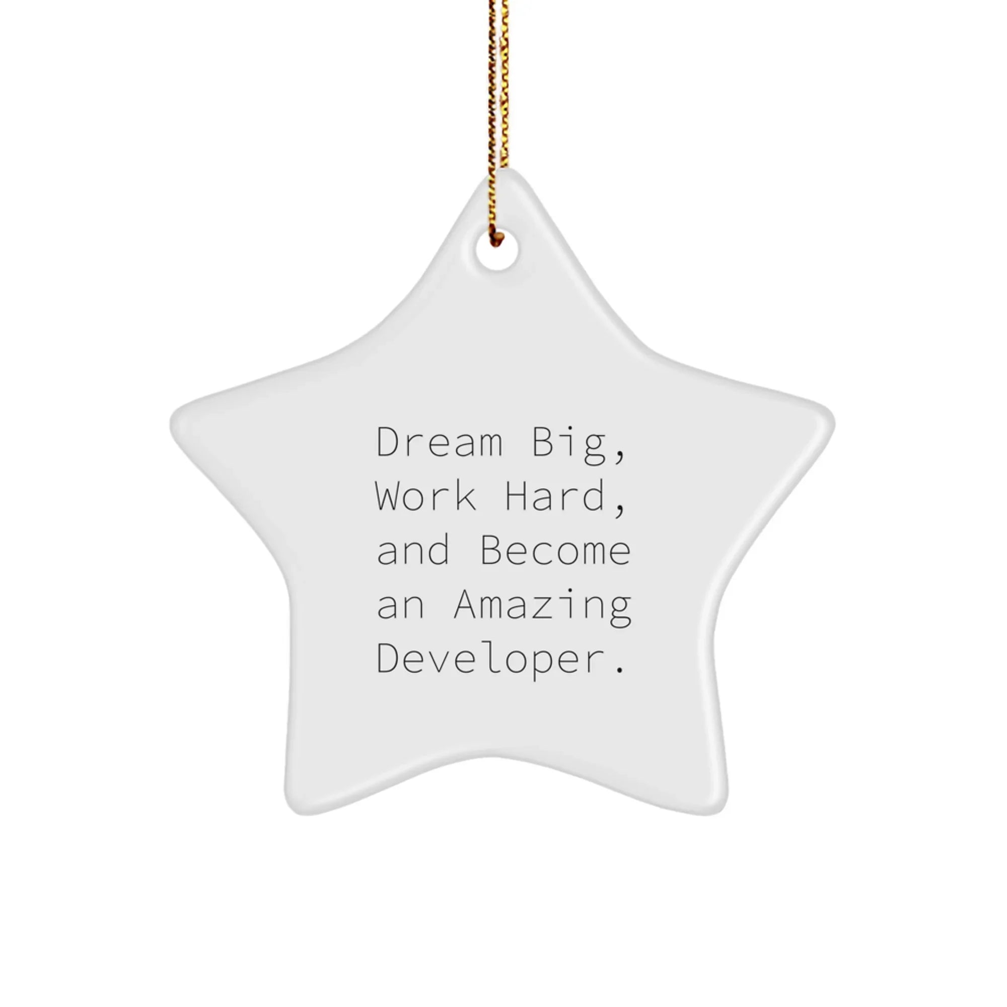 Funny Developer Star Ornament Gifts from Friends for Christmas Unique Inspirational Quotes