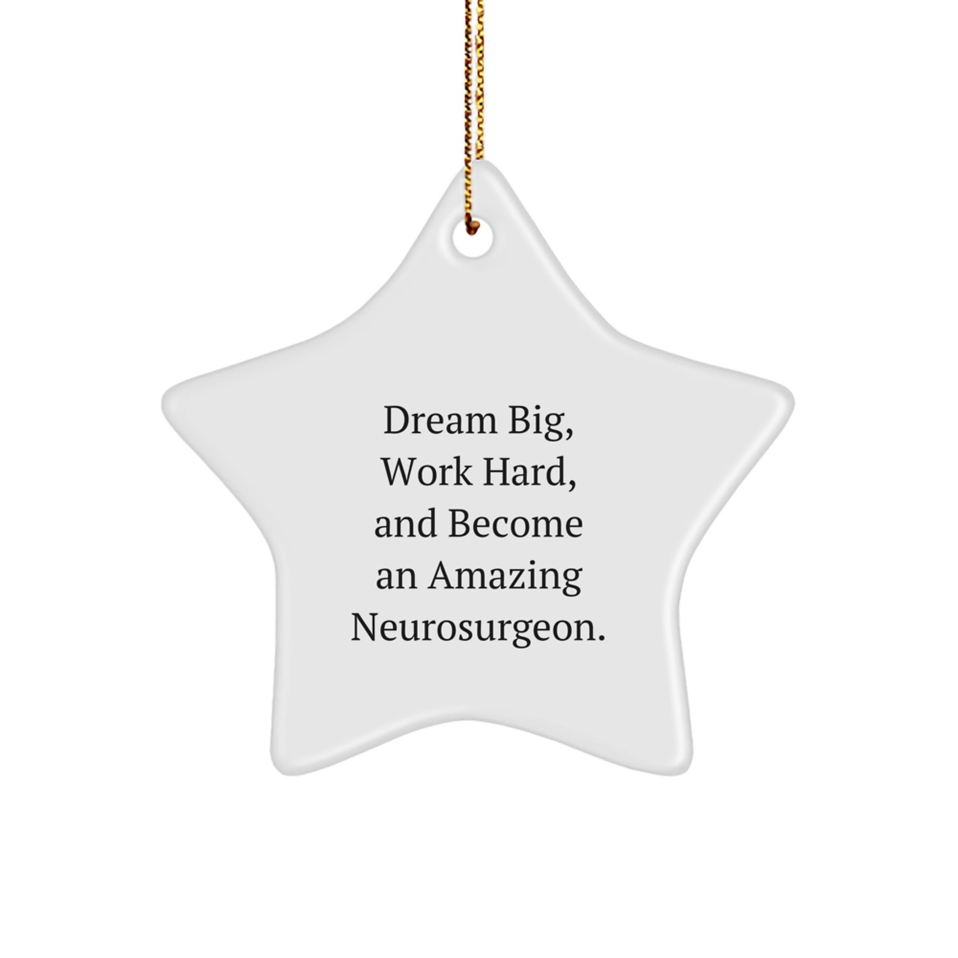 Funny Inspirational Christmas Unique Gifts for Neurosurgeon Star Ornament, Handmade Star Shaped Decorations with Sublimation Printing, Gifts for Friends and Family from Men - Image 1