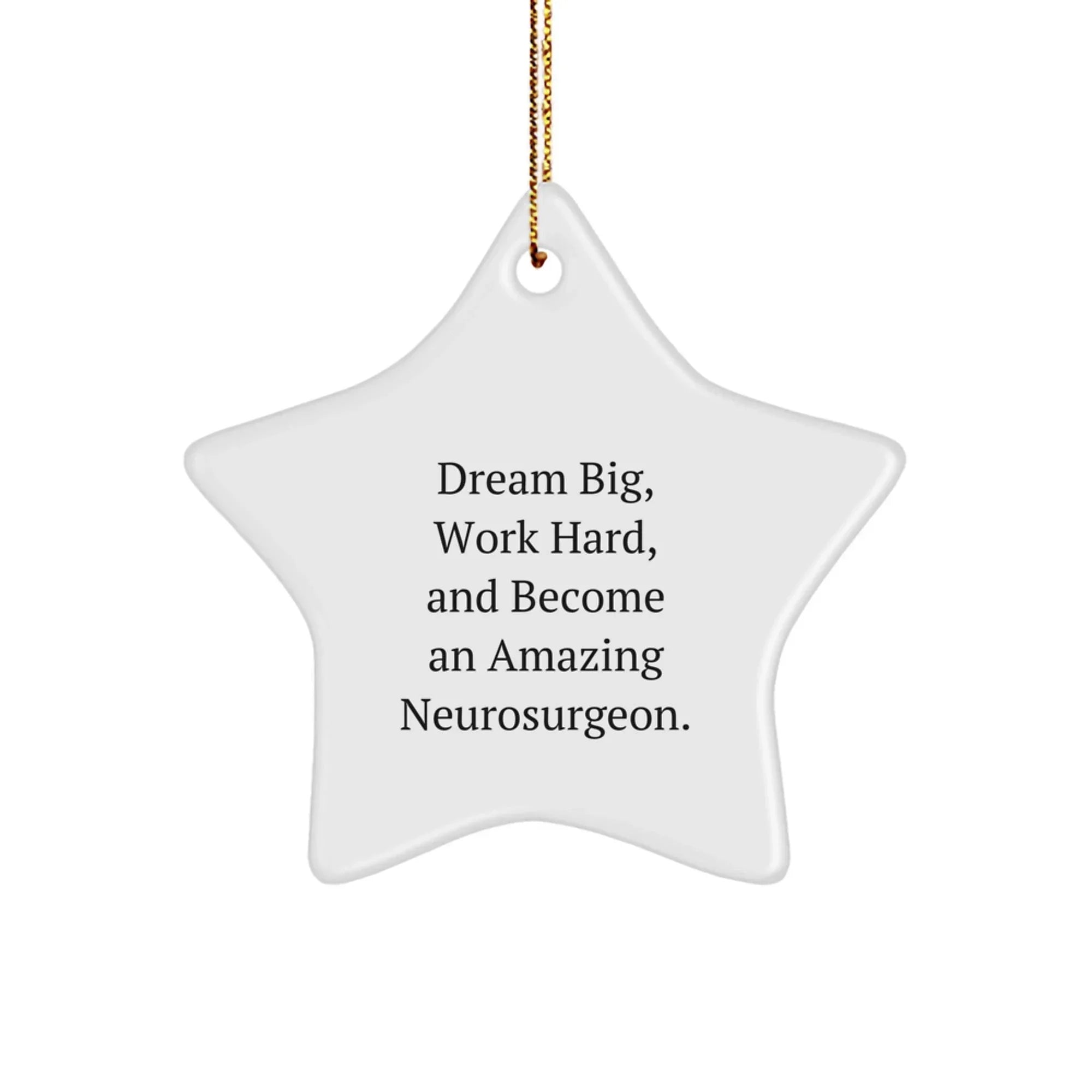 Funny Inspirational Christmas Unique Gifts for Neurosurgeon Star Ornament, Handmade Star Shaped Decorations with Sublimation Printing, Gifts for Friends and Family from Men