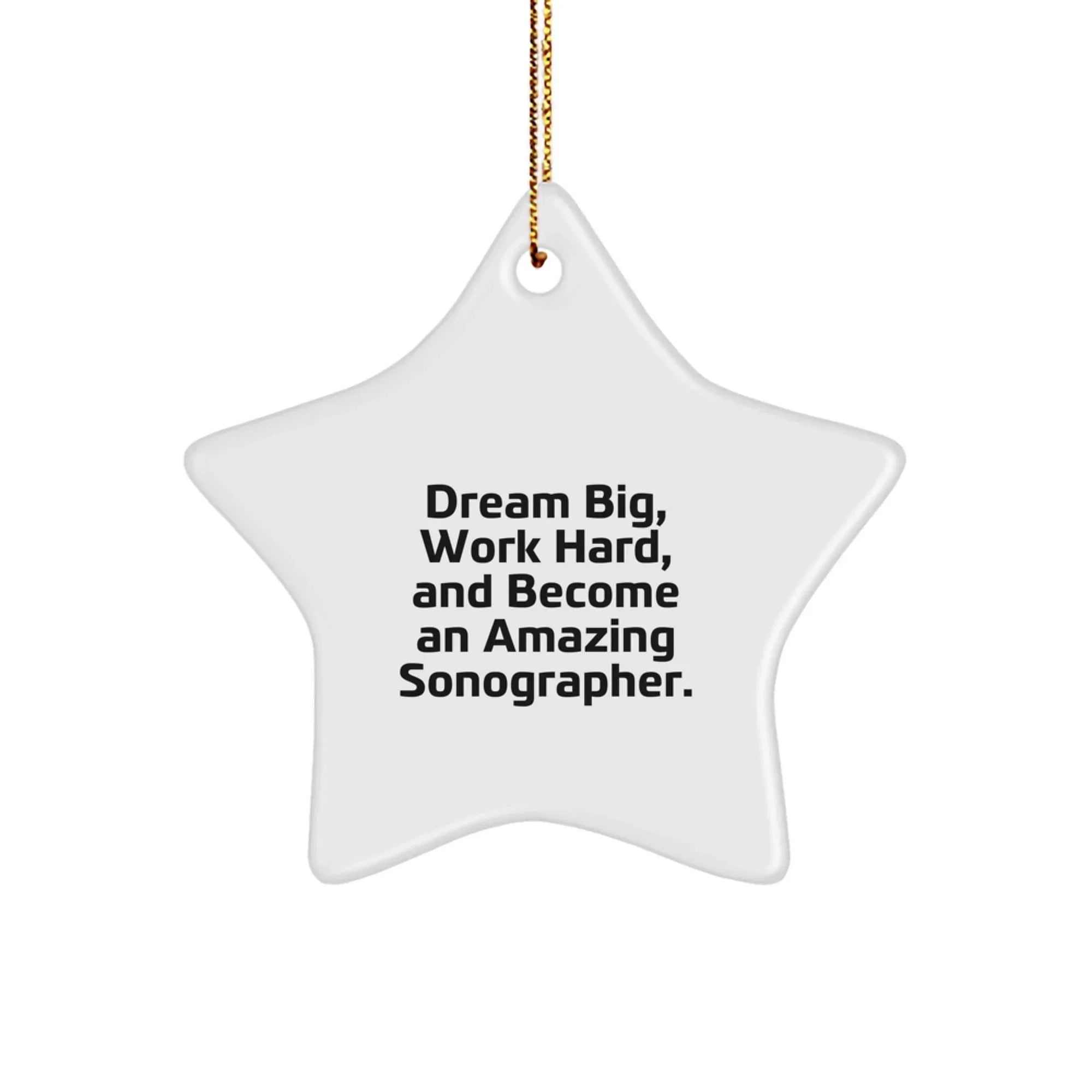 Gifts for Sonographer Friends and Family, Inspirational Star Ornament for Christmas Unique Decorations, Gifts from Men and Women