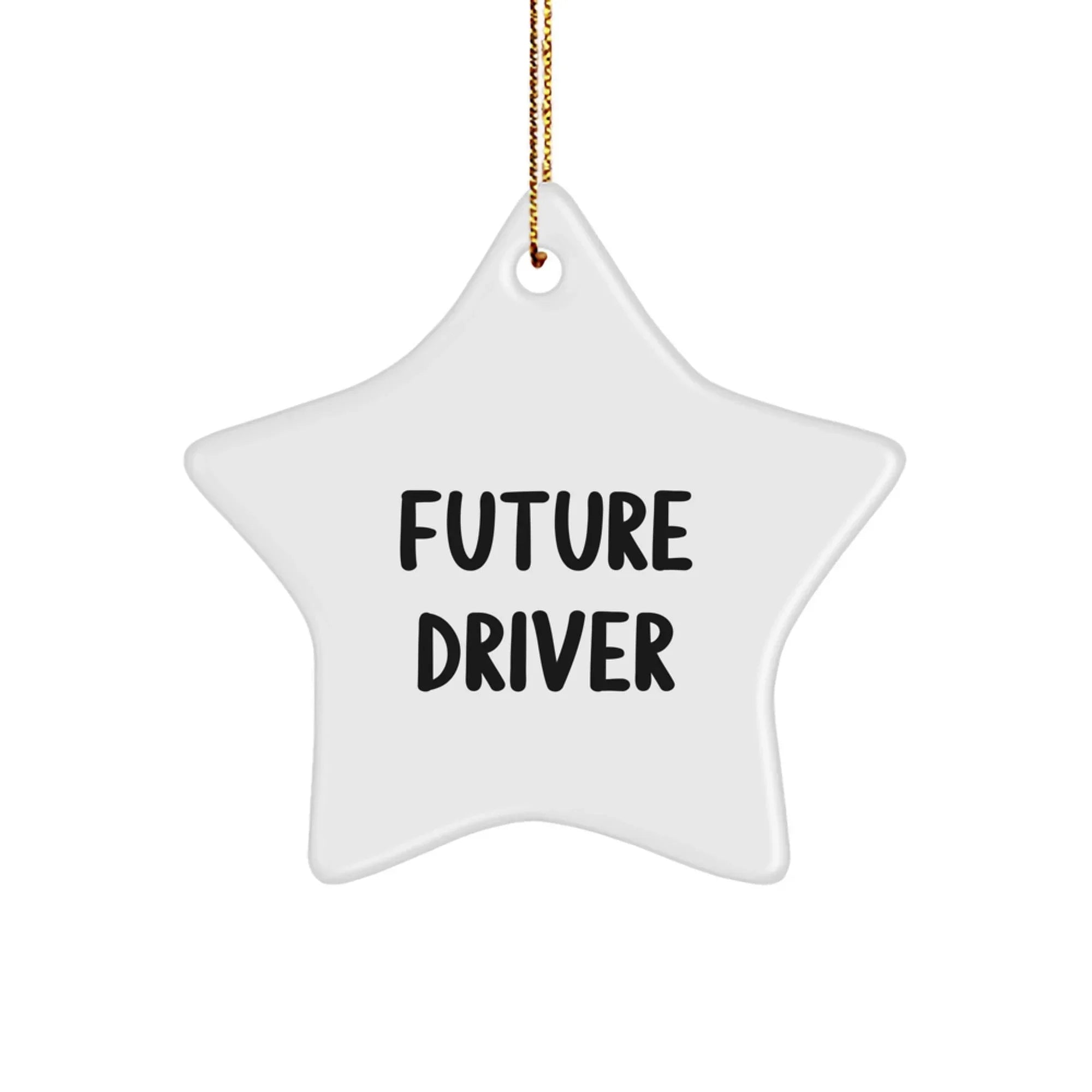 Funny Future Driver Star Ornament Gifts for Driver Family Christmas Unique Presents from Friends