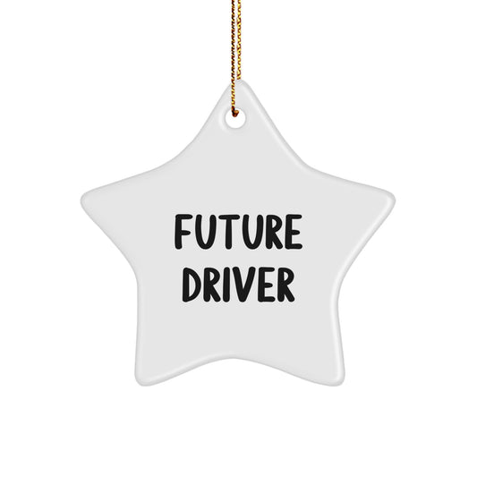 Funny Future Driver Star Ornament Gifts for Driver Family Christmas Unique Presents from Friends - Image 1