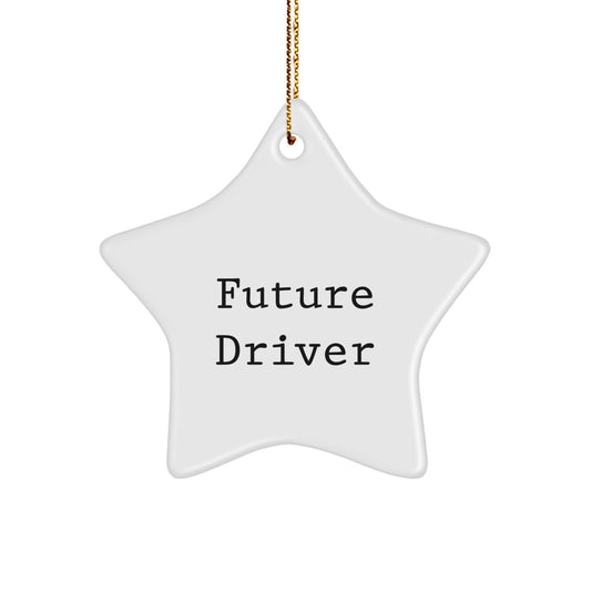 Funny Future Driver Gifts from Friends Star Ornament for Driver Men Christmas Unique Presents - Image 1