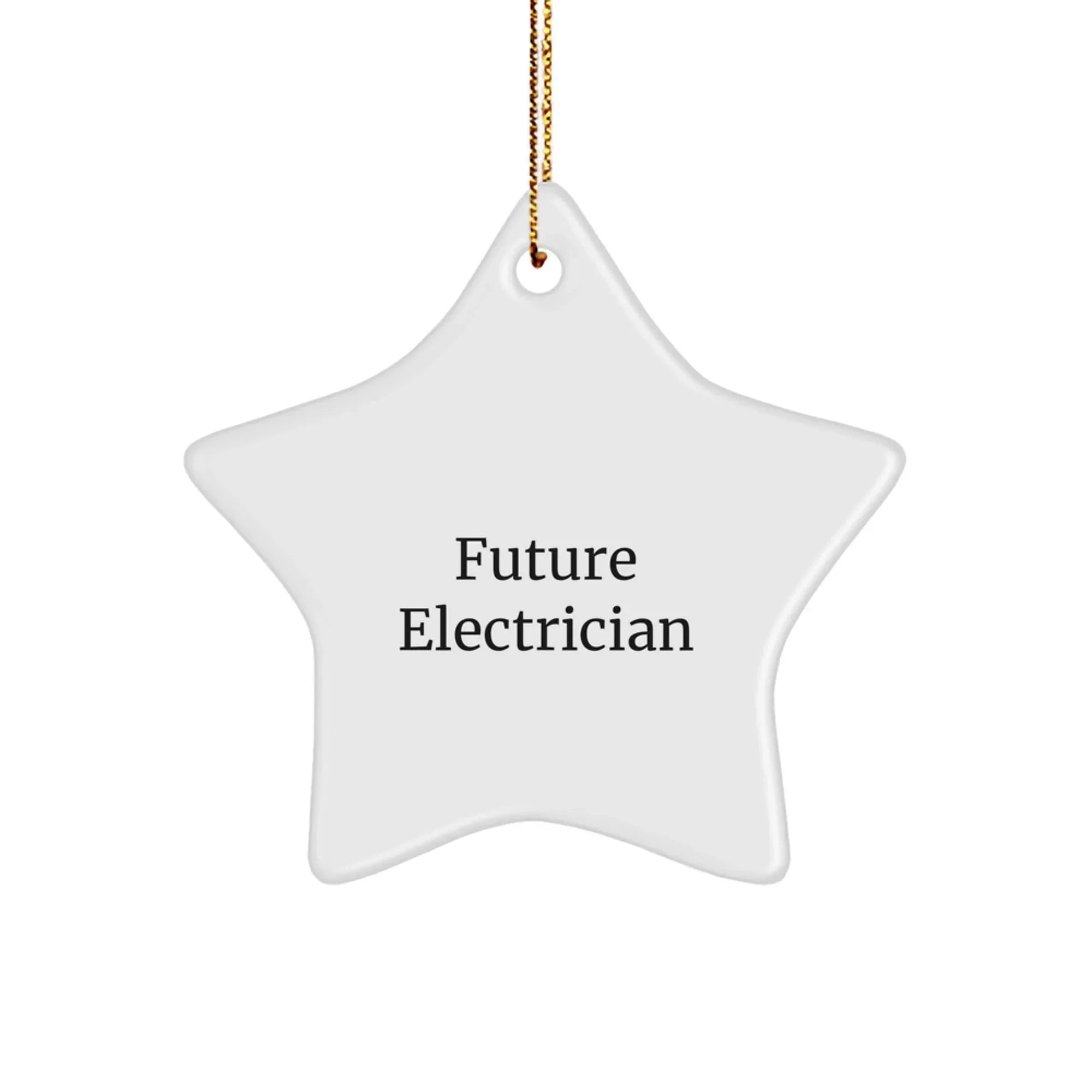 Funny Electrician Gifts from Friends, Inspirational Star Ornament for Future Electricians, Christmas Unique Gifts for Electricians