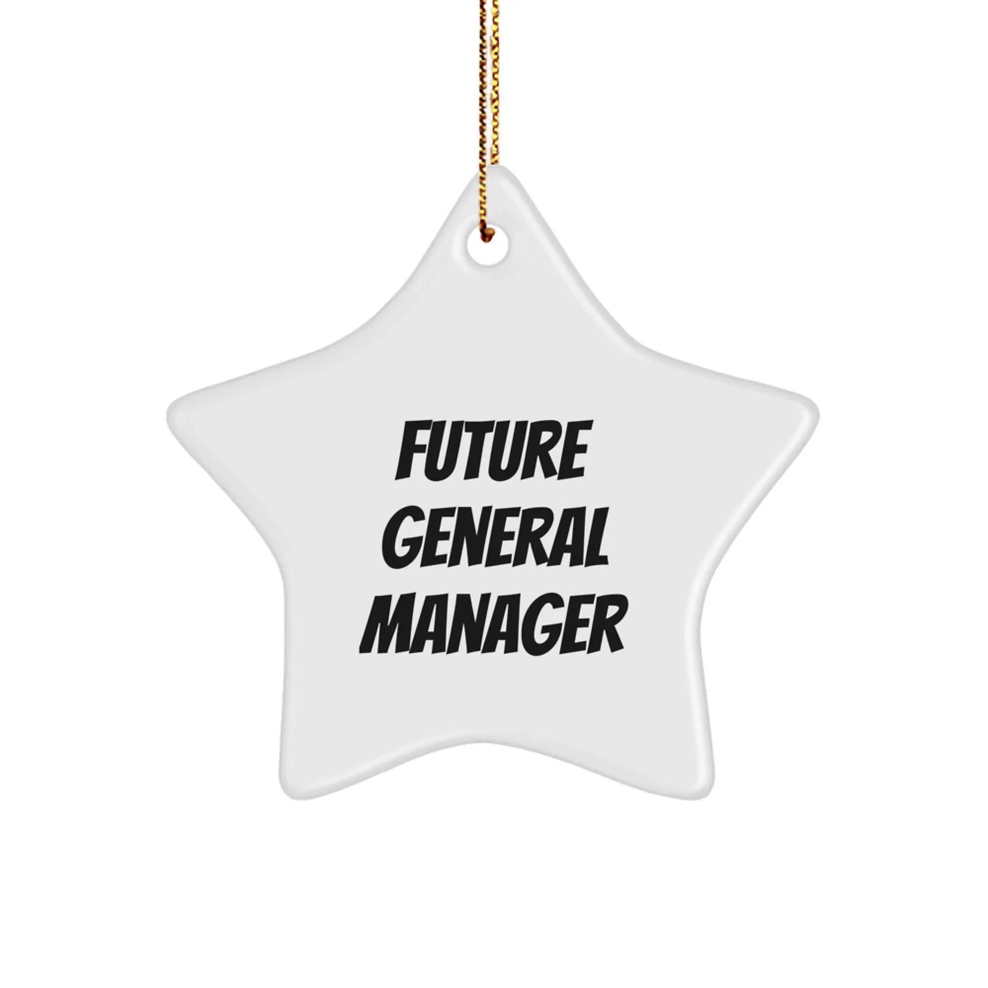 Funny General Manager Star Christmas Tree Ornament "Future General Manager"