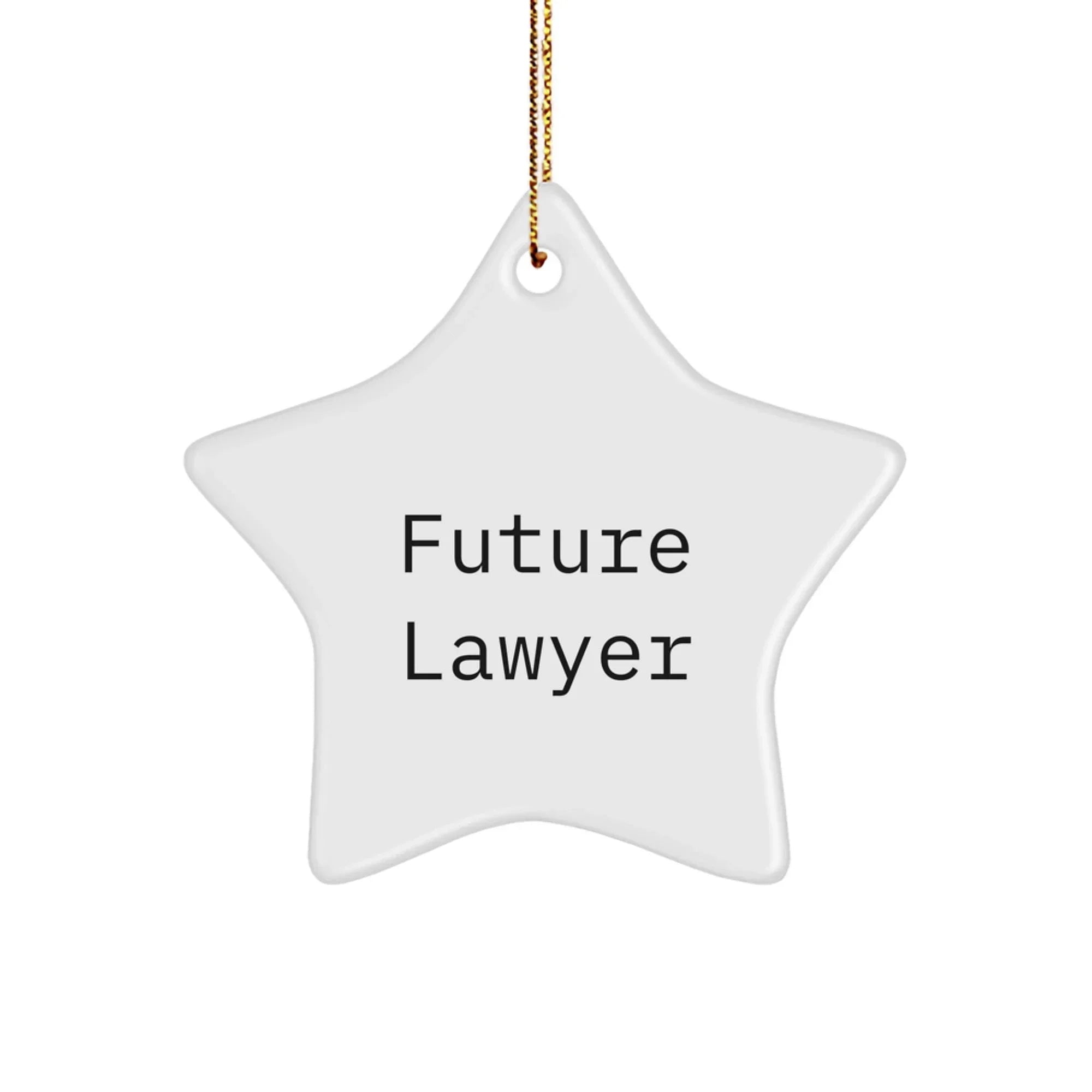 Funny Future Lawyer Star Ornament Gifts for Men Friends Family Lawyer Christmas Unique Gifts from Men Women Friends Coworkers