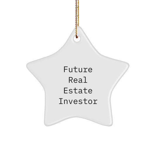 Funny Real Estate Investor Gifts from Friends - Star Ornament for Future REI with Inspirational Quote, Christmas Unique Gifts for Real Estate Investor Men - Image 1