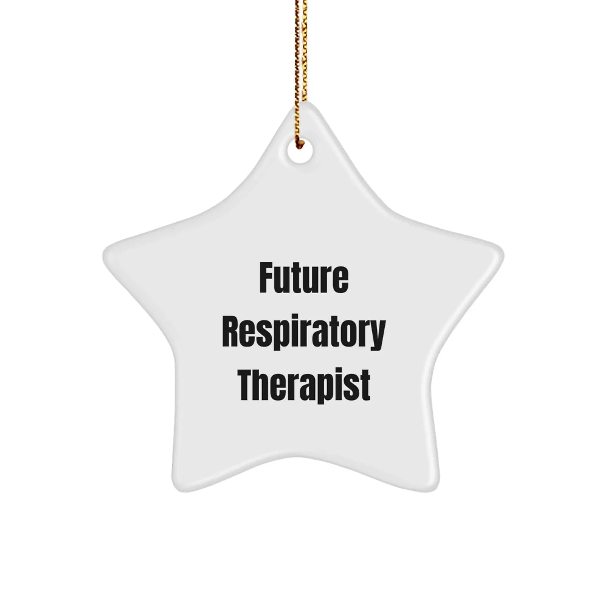 Funny Inspirational Gifts from Family to Future Respiratory Therapist Star Ornament Christmas Decorations Printed with Sublimation