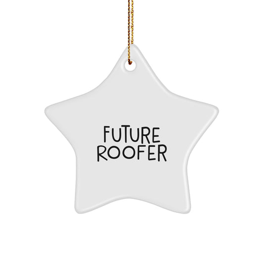 Funny Future Roofer Gifts from Men, Inspirational Star Ornament for Roofer, Christmas Unique Gifts - Image 1