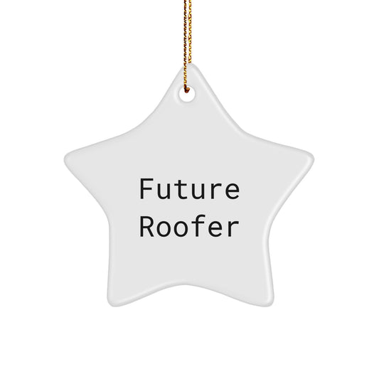 Funny Gift for Future Roofer, Star Ornament Christmas Decorations, Cute Quote, Gifts from Family to Men, Unique Christmas Unique Gifts for Men, Christmas Star Ornament - Image 1