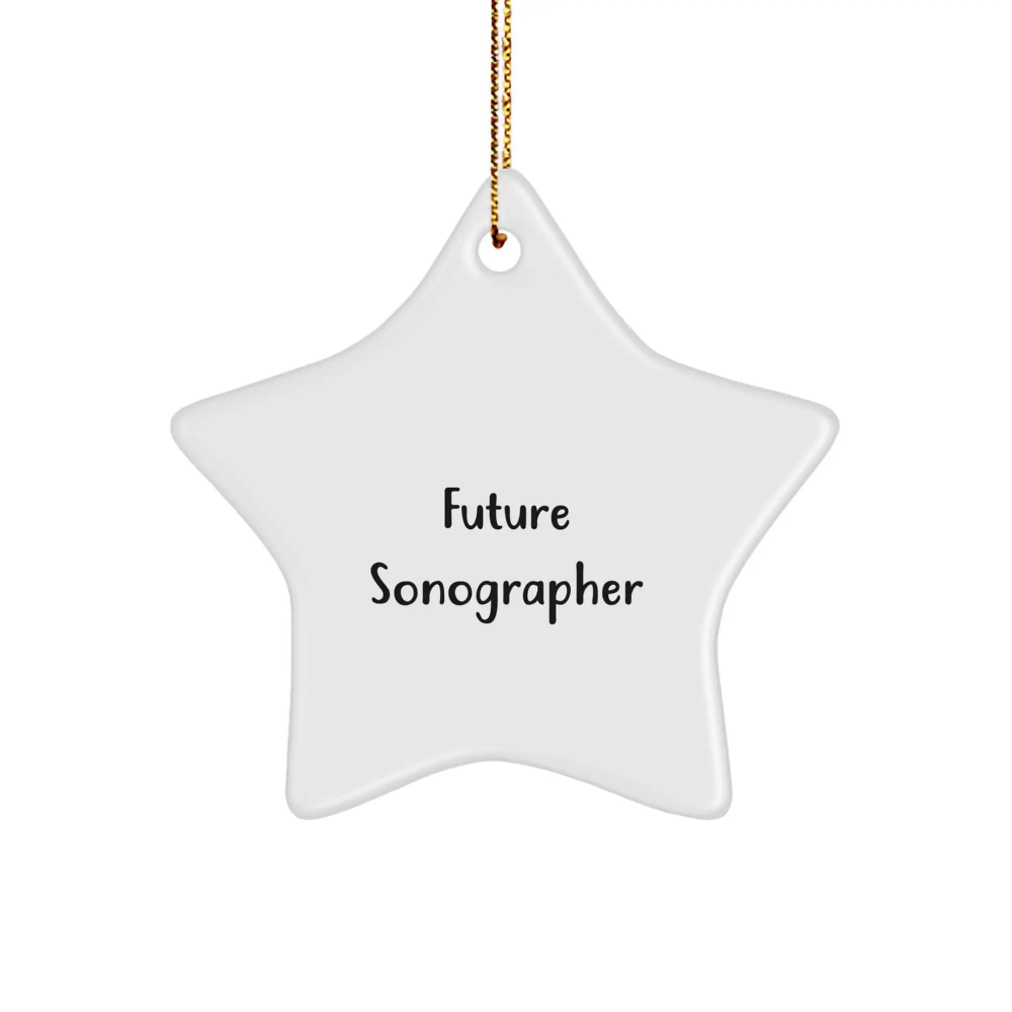 Funny Sonographer Gifts for Friends - Future Sonographer Star Ornament, Christmas Unique Gifts from Family to Sonographer - Image 1