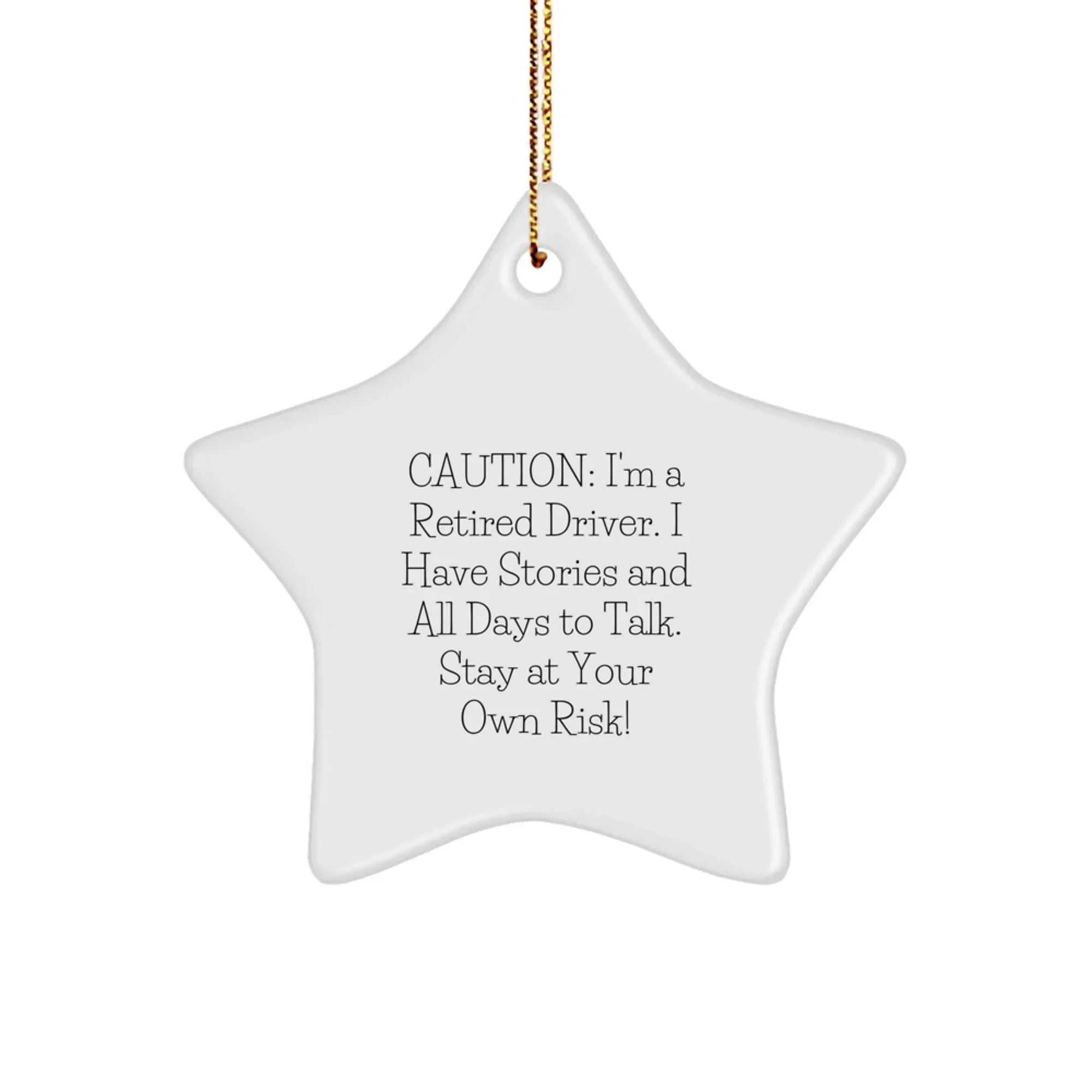 Funny Driver Gifts from Friends, Star Ornament for Driver, Christmas Unique
