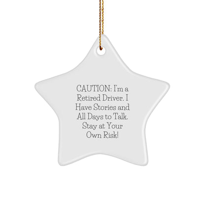 Funny Driver Gifts from Friends, Star Ornament for Driver, Christmas Unique - Image 1