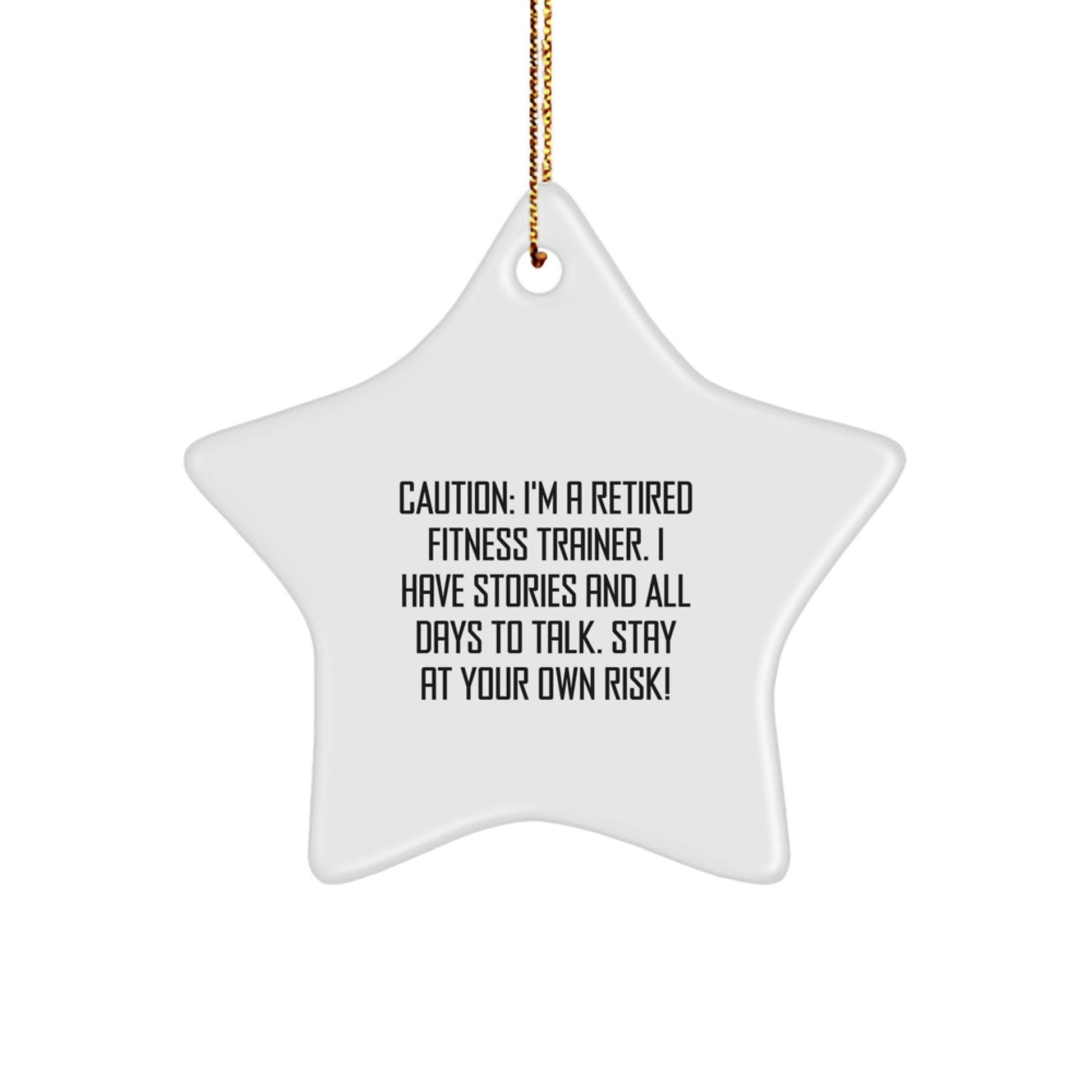 Funny Fitness Trainer Quotes Star Ornament, Gift for Fitness Enthusiasts, Christmas Unique Gifts from Friends, Men, Women - Image 1