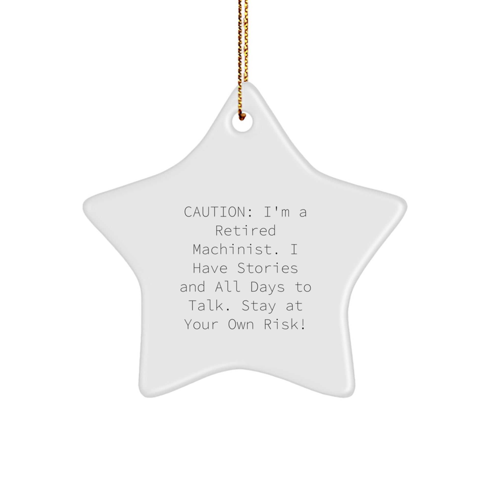 Funny Machinist Gifts from Friends Christmas Unique Star Ornaments for Men Women Coworkers Family