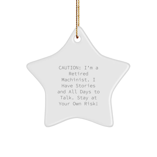 Funny Machinist Gifts from Friends Christmas Unique Star Ornaments for Men Women Coworkers Family - Image 1