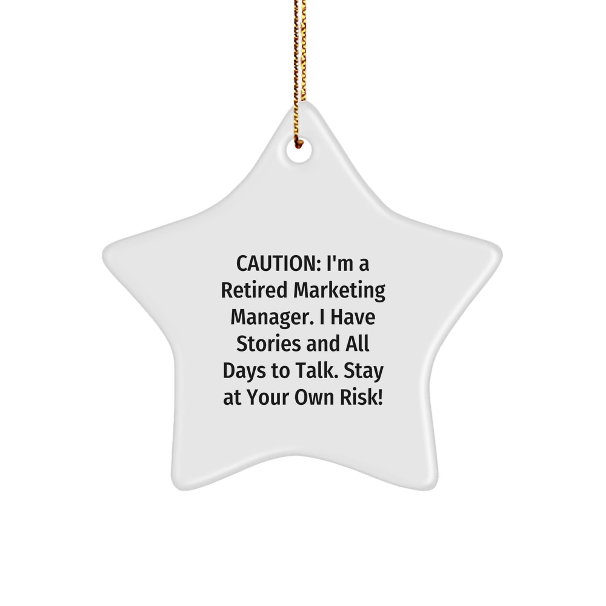 Marketing Manager Gifts from Friends, Funny Star Ornament Quote, Christmas Unique Gifts for Her/Him - Image 1