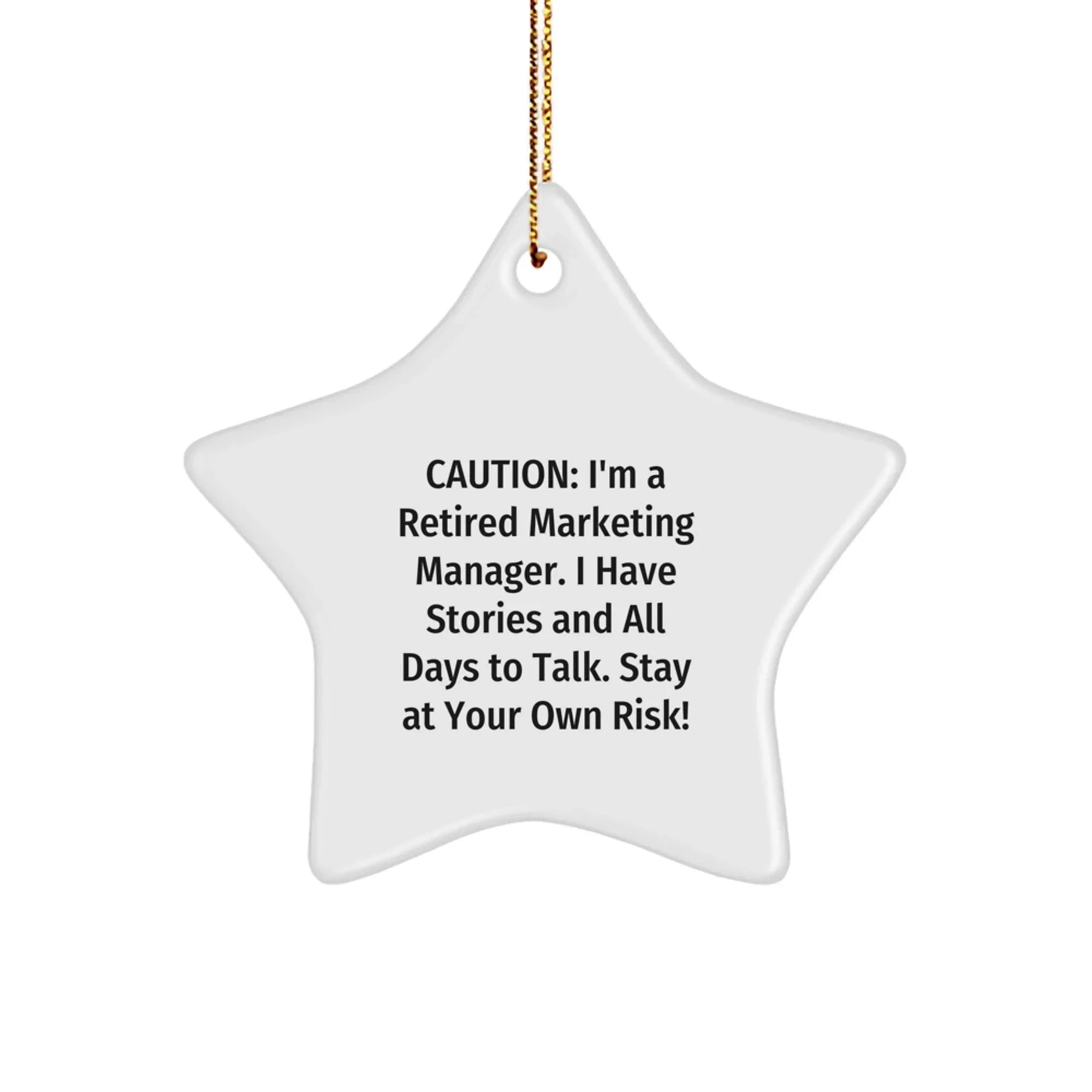 Marketing Manager Gifts from Friends, Funny Star Ornament Quote, Christmas Unique Gifts for Her/Him
