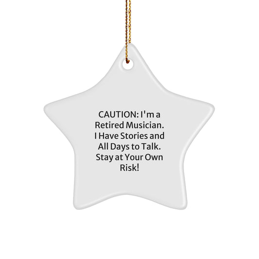 Funny Musician Gift for Christmas - Musician Star Ornament, Gifts from Friends to Musician - Image 1