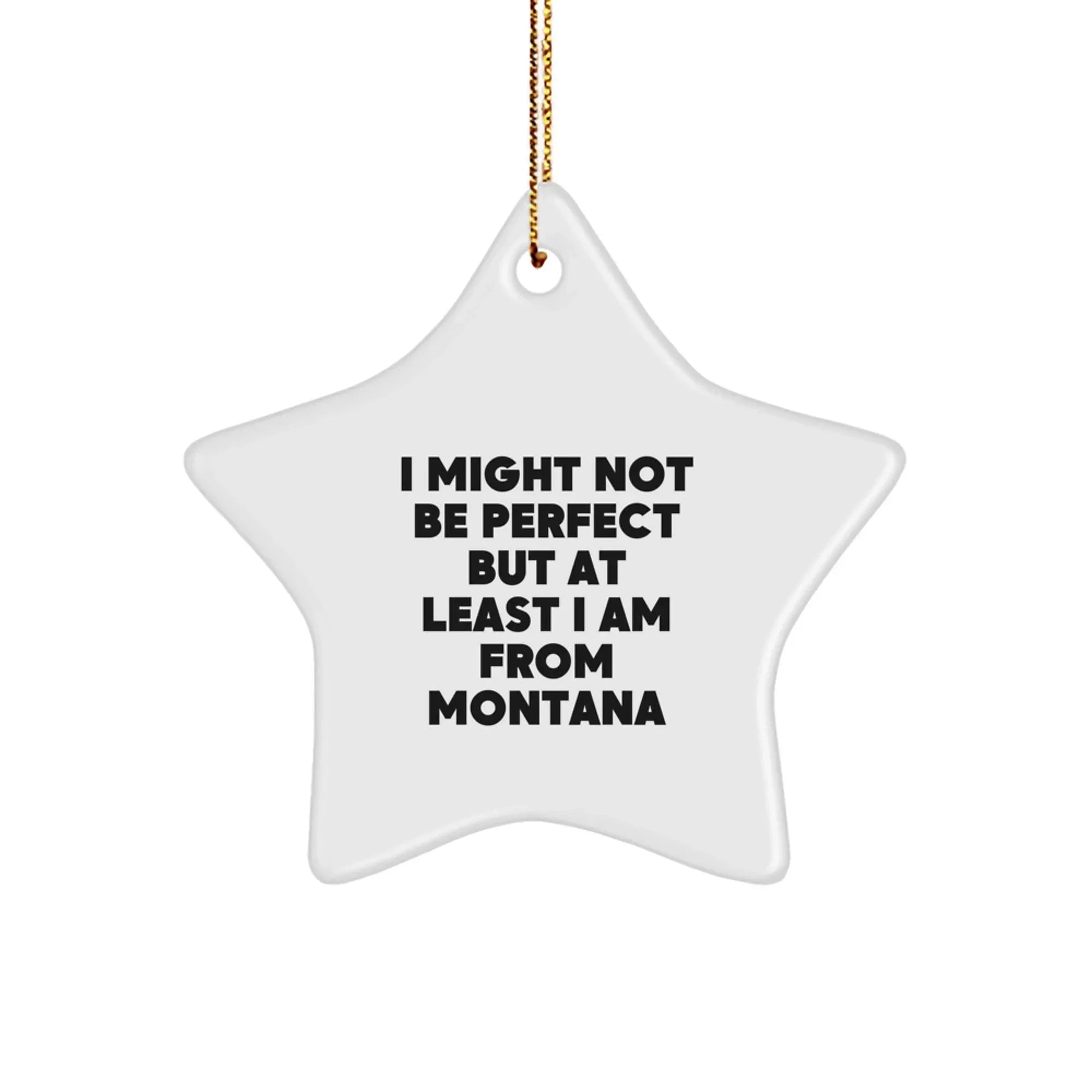 Funny Montana Gifts from Friends, Star Ornament for Christmas Unique Gifts, I Might Not Be Ideal Gifts for Montana Men