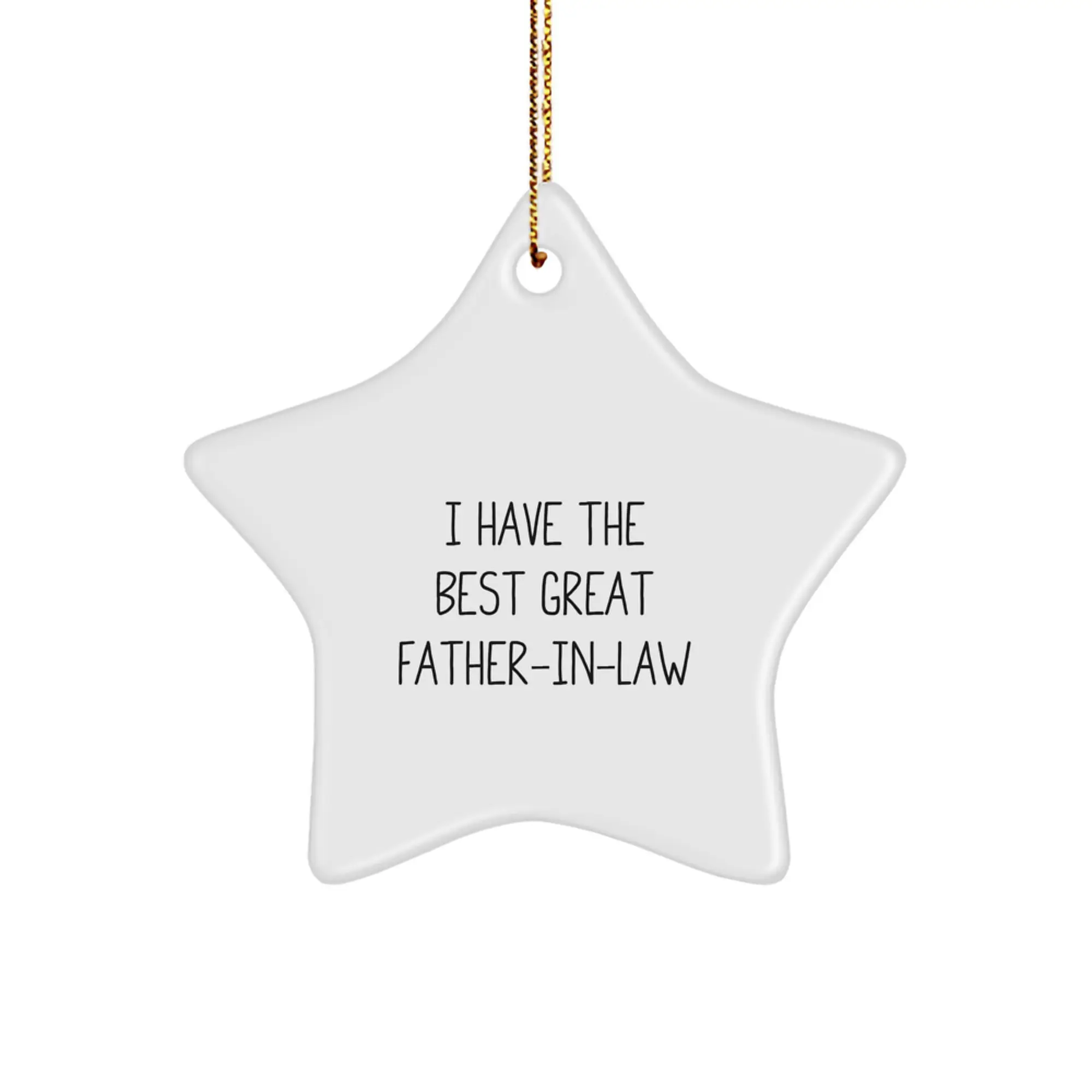 Funny Great Father-in-law Star Ornament, Gifts from Men, Women, Friends for Father-in-law Christmas Decorations - Image 1