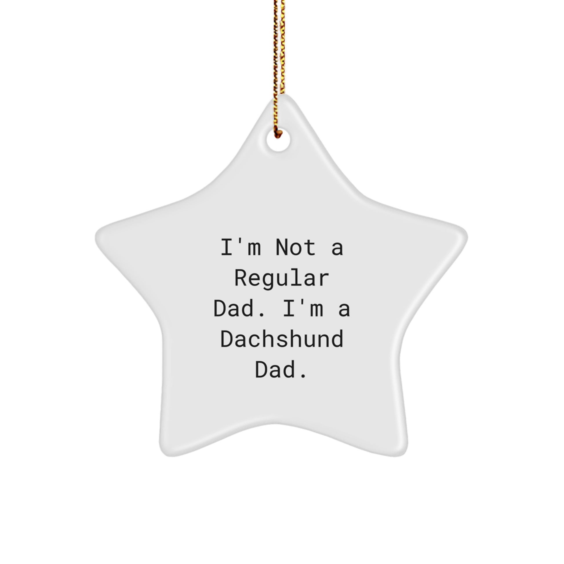 Funny Dachshund Dad Christmas Star Ornament Gifts from Men for Dachshund Dog Owners - Image 1