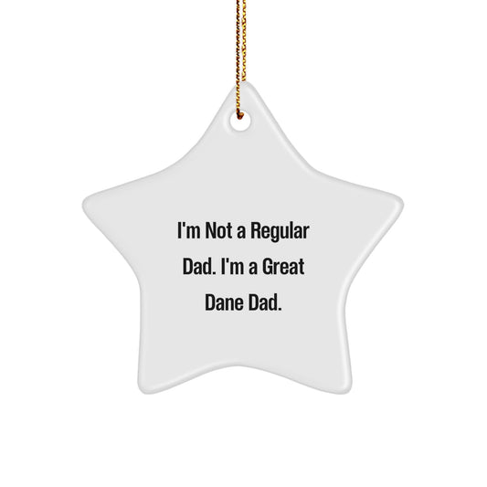 Funny Great Dane Dog Dad Star Ornament, Gifts from Men to Great Dane Dog, Unique Christmas Unique Gifts - Image 1