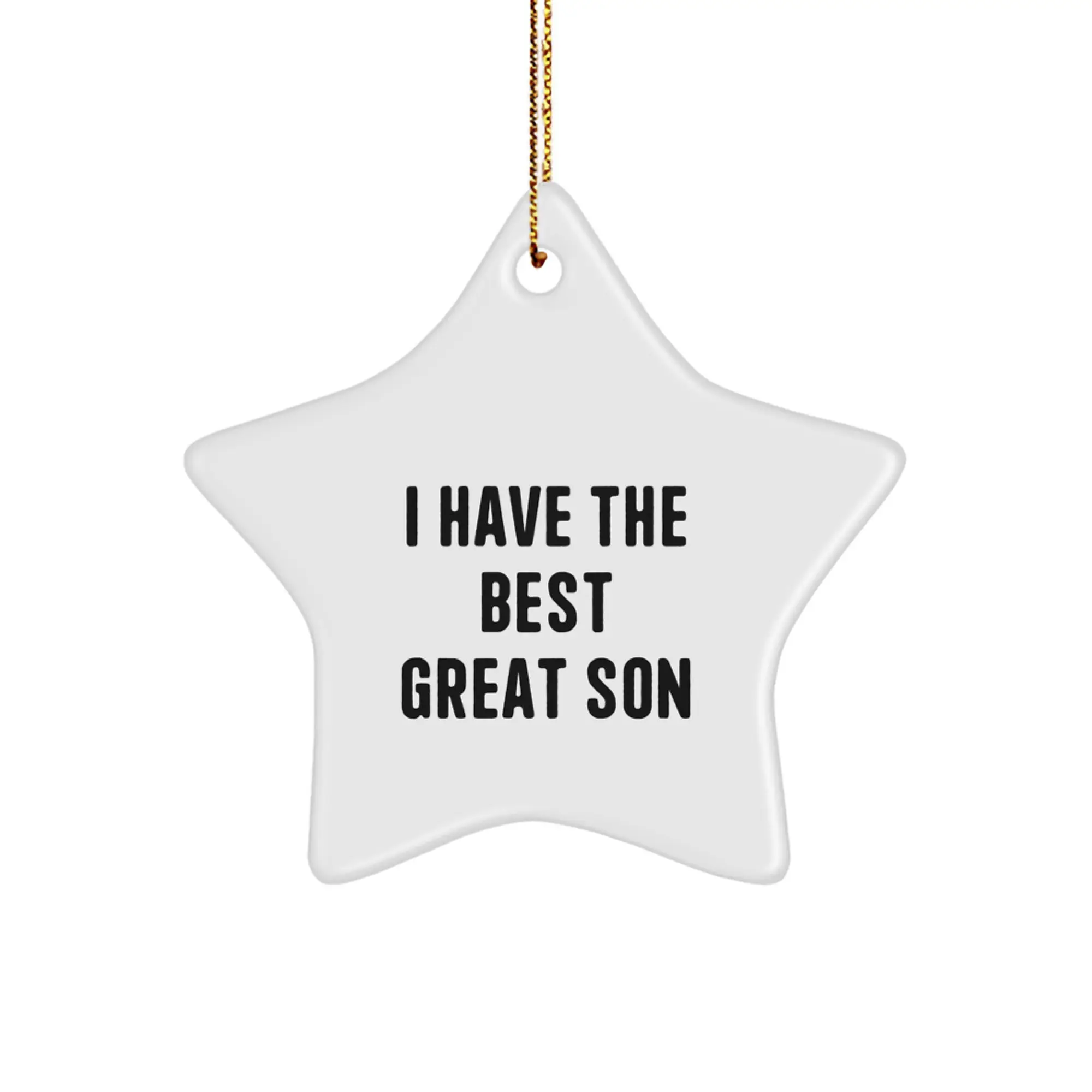 Funny Son Gifts, Unique Star Ornament for Son, Christmas Unique Gift from Mom to Son - Image 1