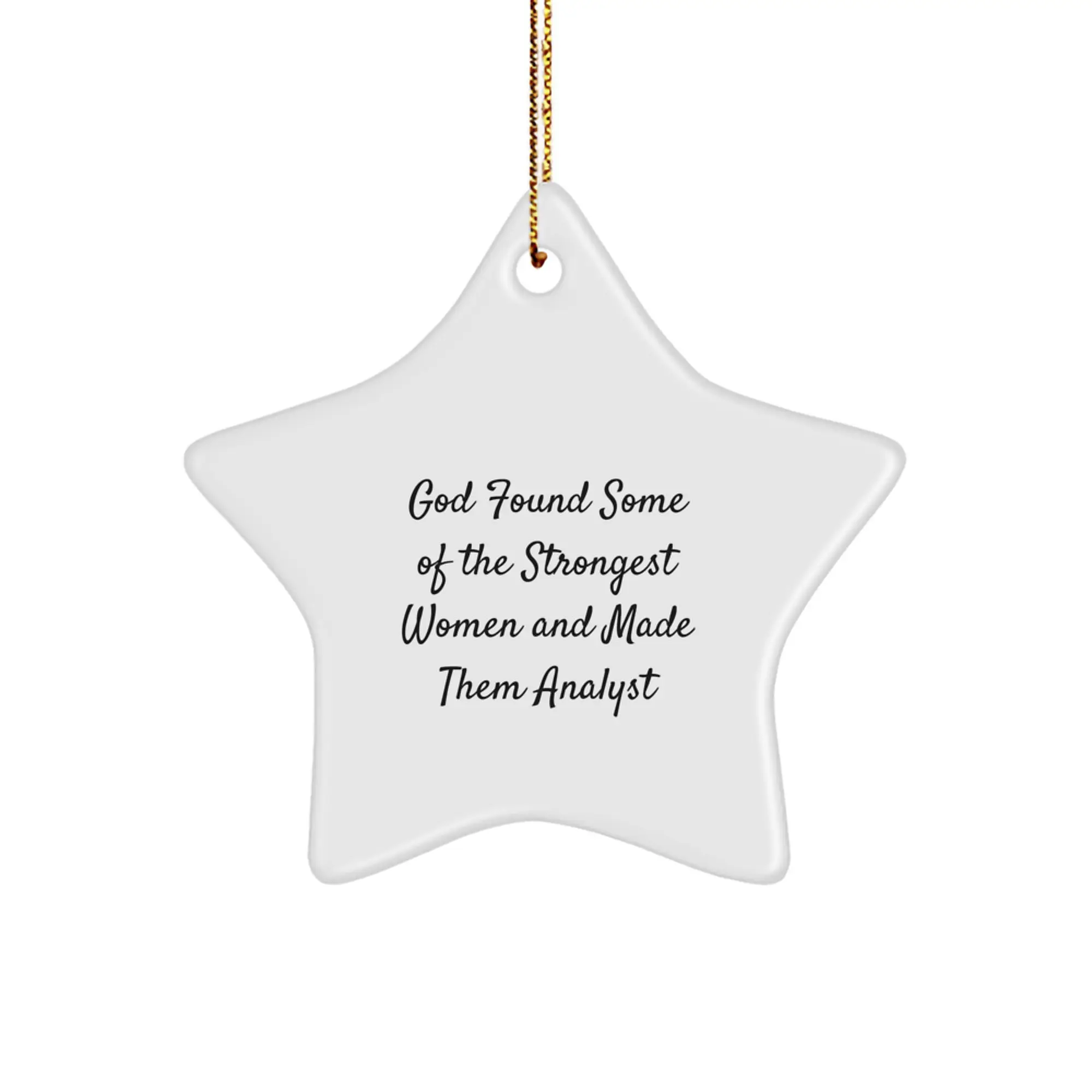 Funny Analyst Gifts, Star Ornament for Women, Gifts from Friends to Family for Christmas Unique Presents, Star Shaped Ornament Decor - Image 1