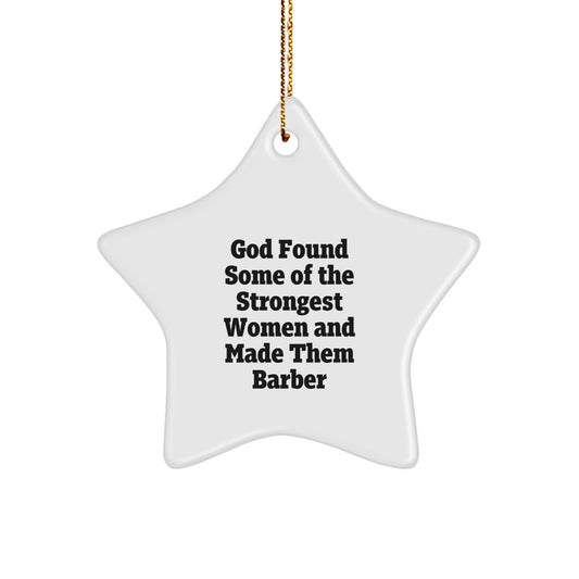 Funny Barber Gifts for Men - Inspirational Star Ornament from Friends for Christmas Unique Gifts - Image 1
