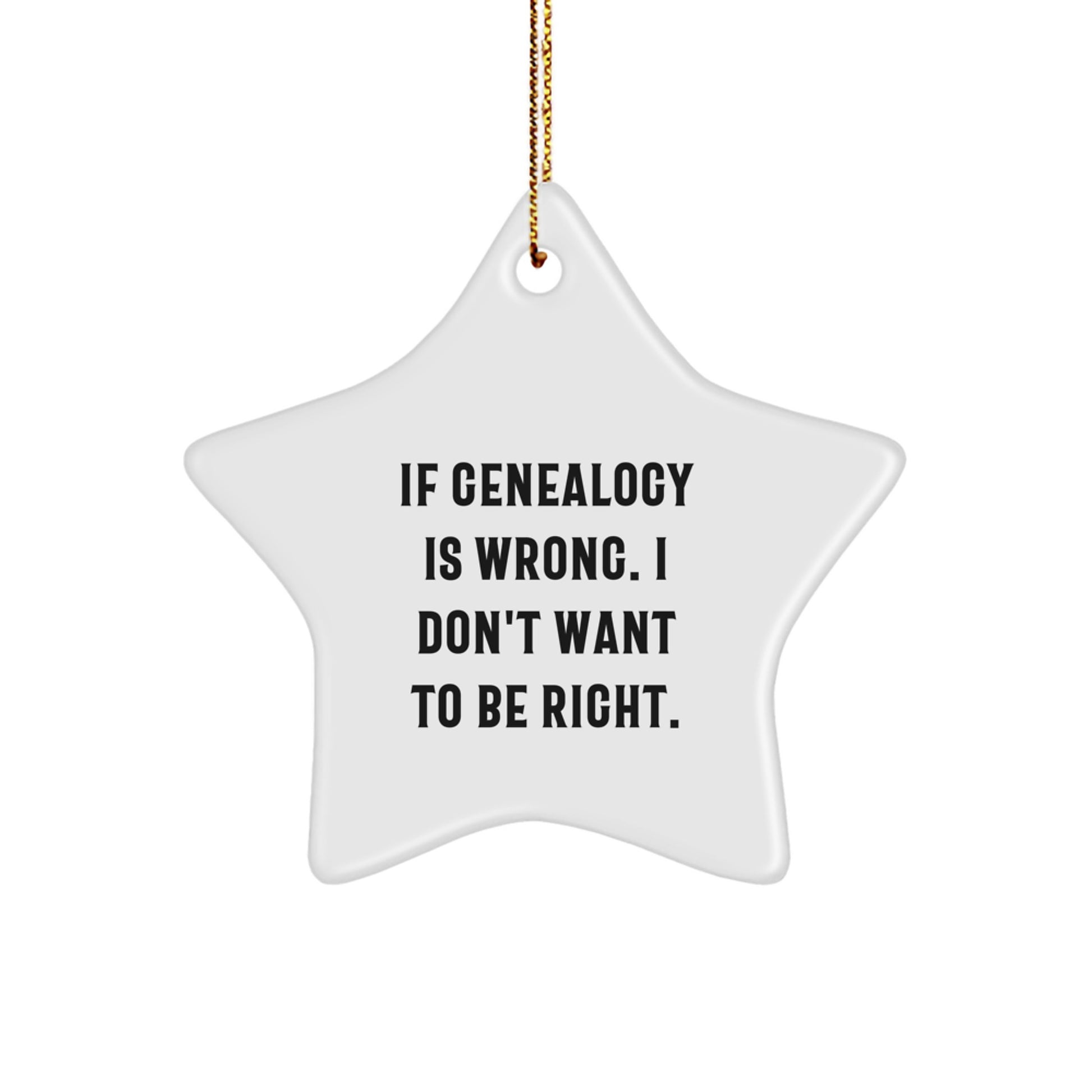 Genealogy Star Ornament Gifts from Family, Friends, or Coworkers - Funny Quote Star Decoration for Christmas Unique Gifts - Image 1