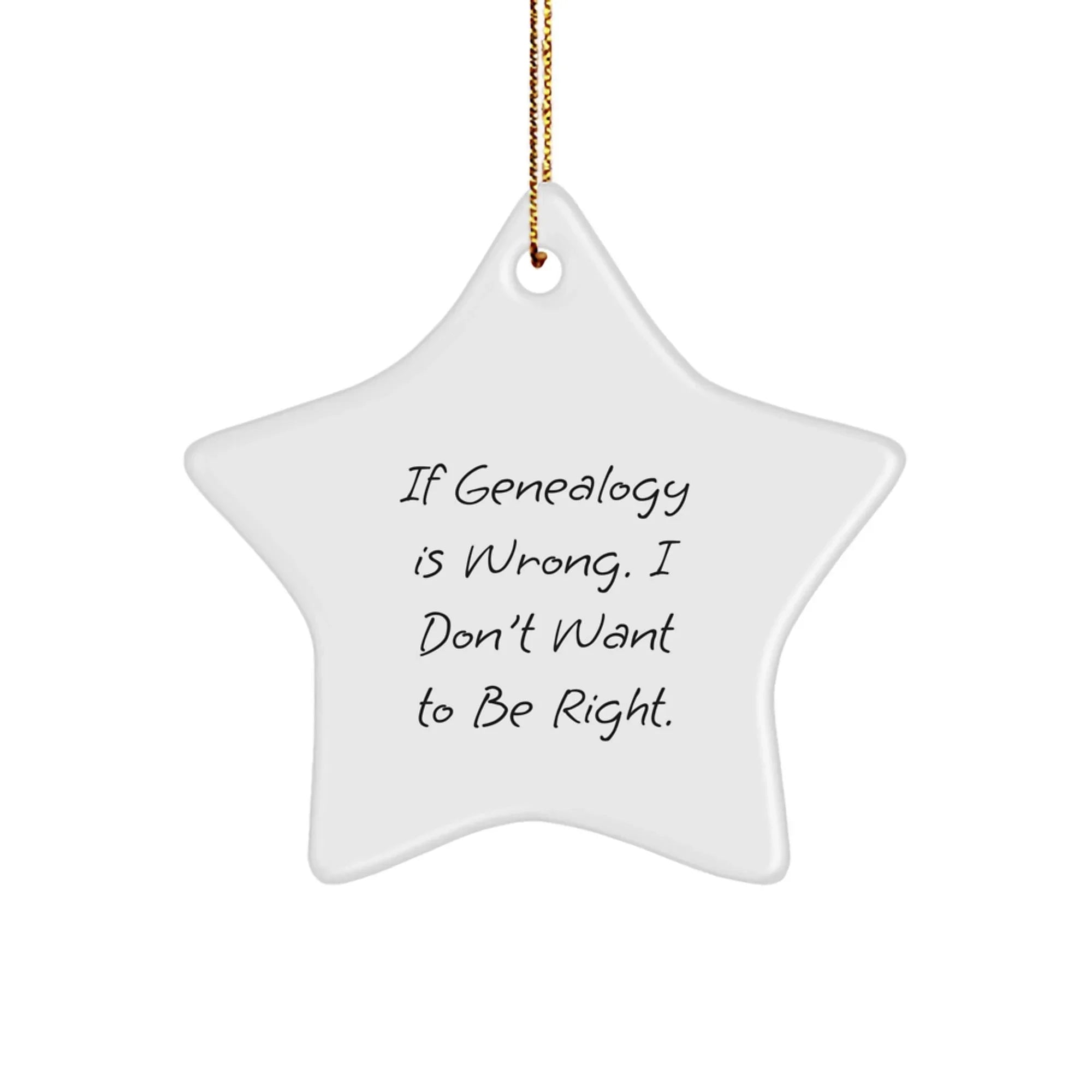 Genealogy Star Ornament Funny Gifts for Men Women Friends Family