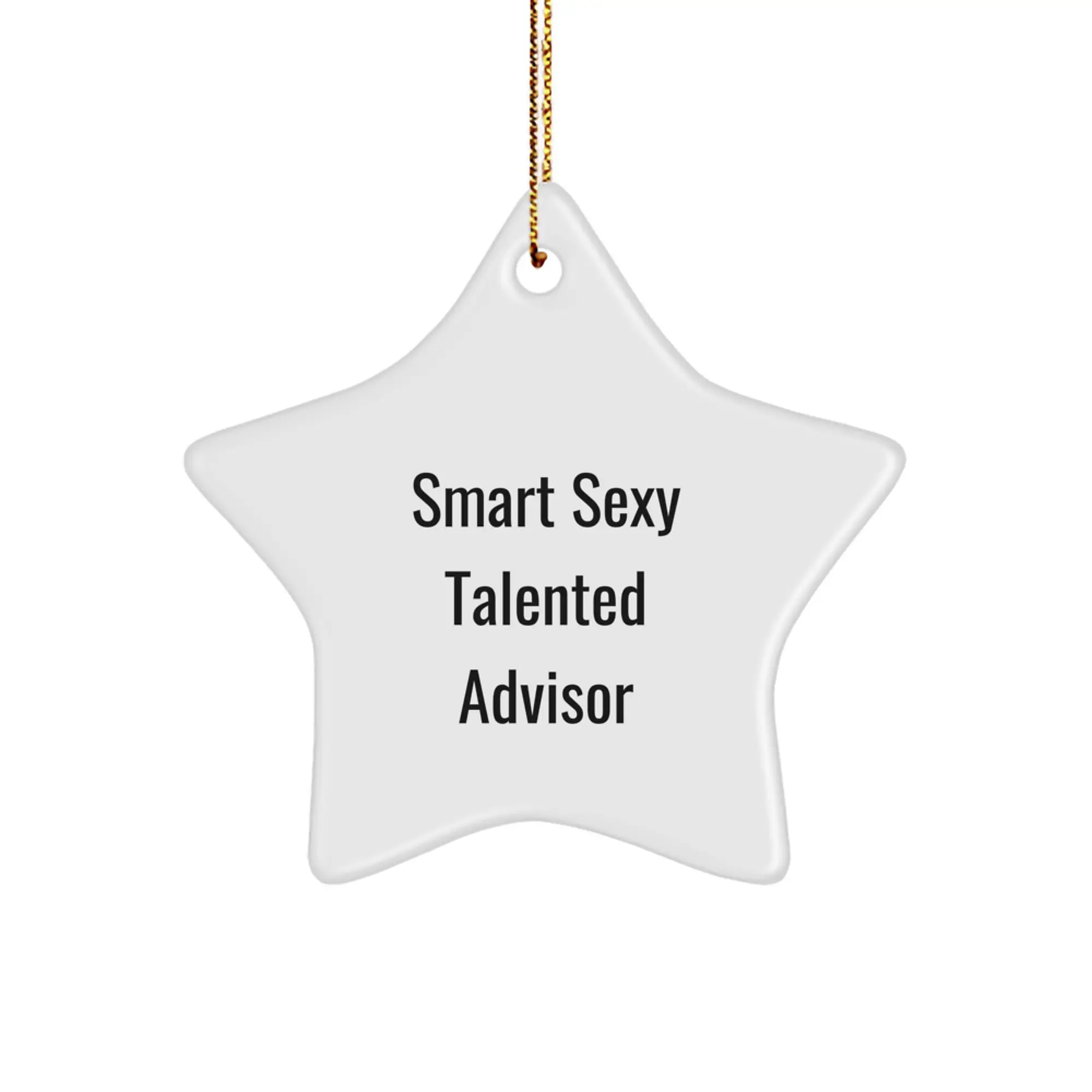 Funny Quote Advisor Gifts from Men, Women, or Friends, Star Ornament for Advisor, Men, or Women, Christmas Unique Gifts - Image 1