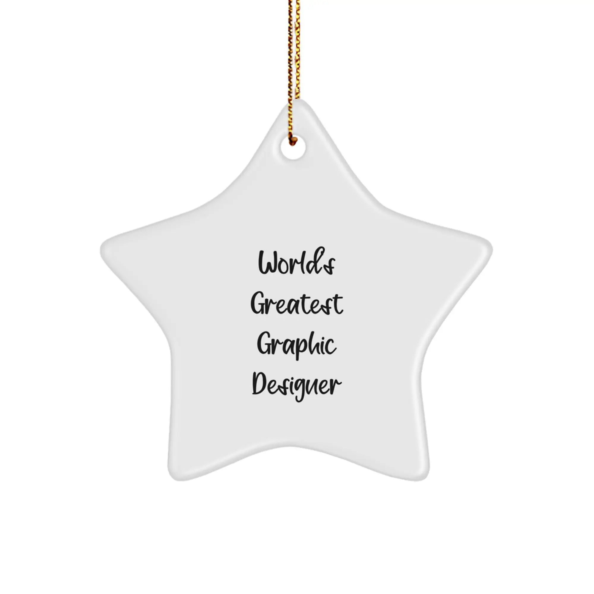 Funny Graphic Designer Gifts from Friends for World's Greatest Graphic Designer Star Ornament, Gifts for Graphic Designer, Christmas Unique Gifts - Image 1
