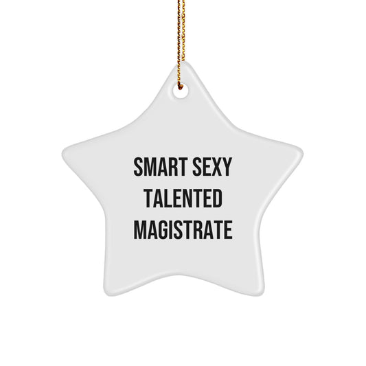 Smart Sexy Talented Magistrate Gifts - White Star Ornament for Men, Women, Friends, Coworkers, Family - Christmas Unique Gifts from - Image 1
