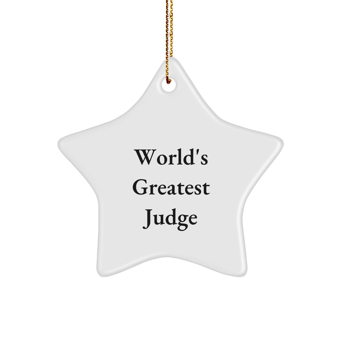 Judge Star Christmas Ornament Idea Gift for Coworkers – World's Greatest - Image 1